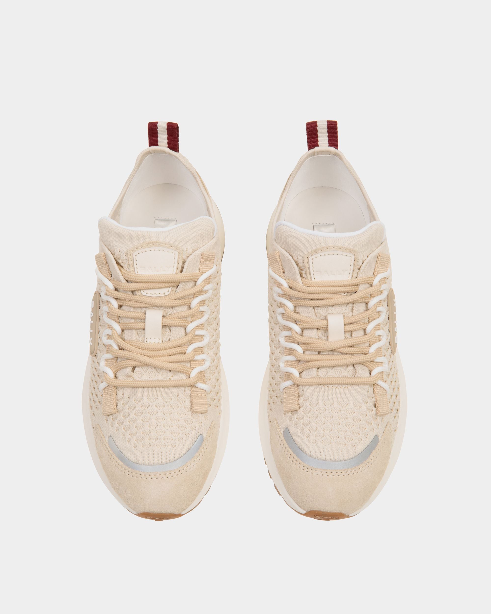 Outline Sneaker Aus Leder In Elfenbein Und Champagner - Damen - Bally - 05