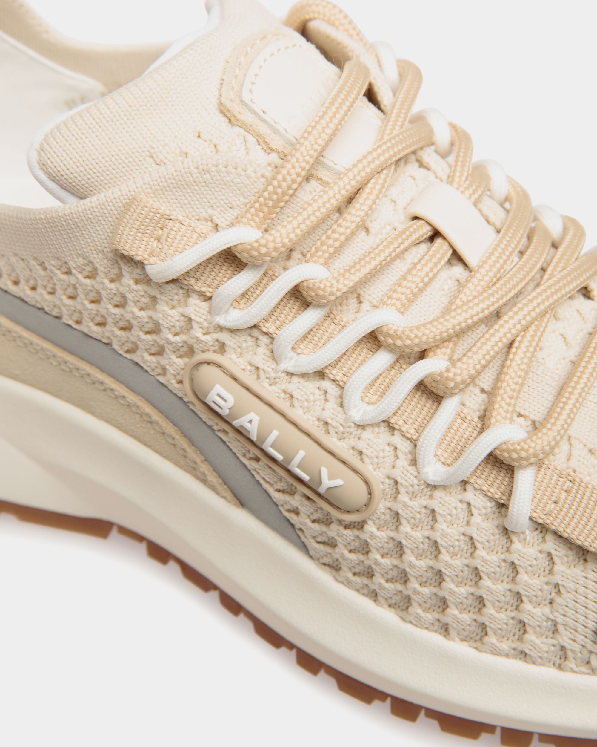 Outline Sneaker Aus Leder In Elfenbein Und Champagner - Damen - Bally - 06