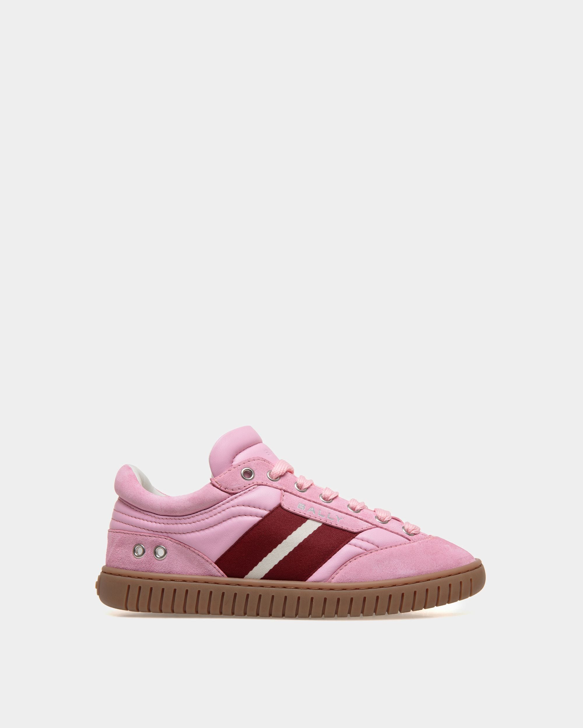 Player Sneaker Aus Leder Und Veloursleder In Rosa - Damen - Bally - 01