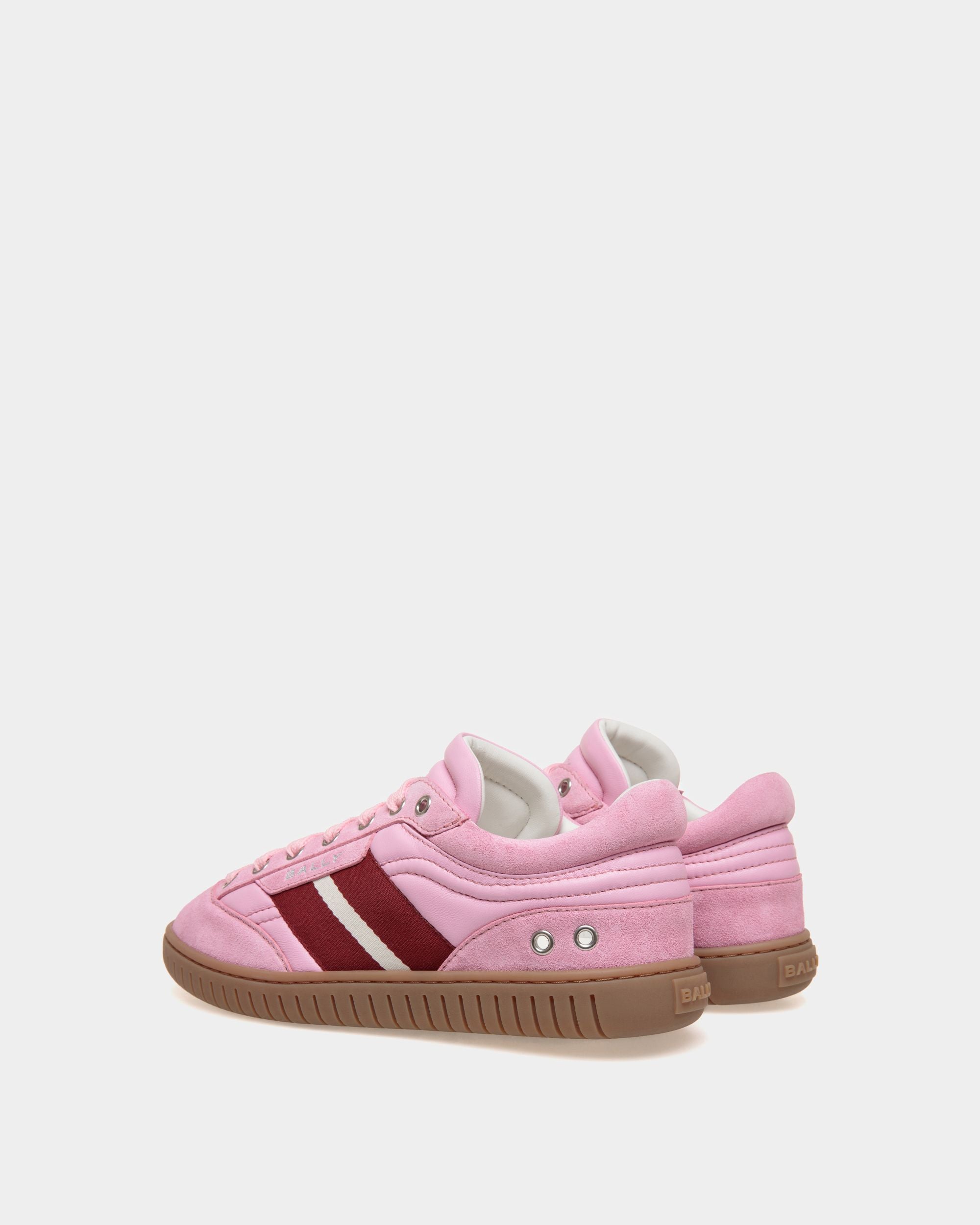 Player Sneaker Aus Leder Und Veloursleder In Rosa - Damen - Bally - 03