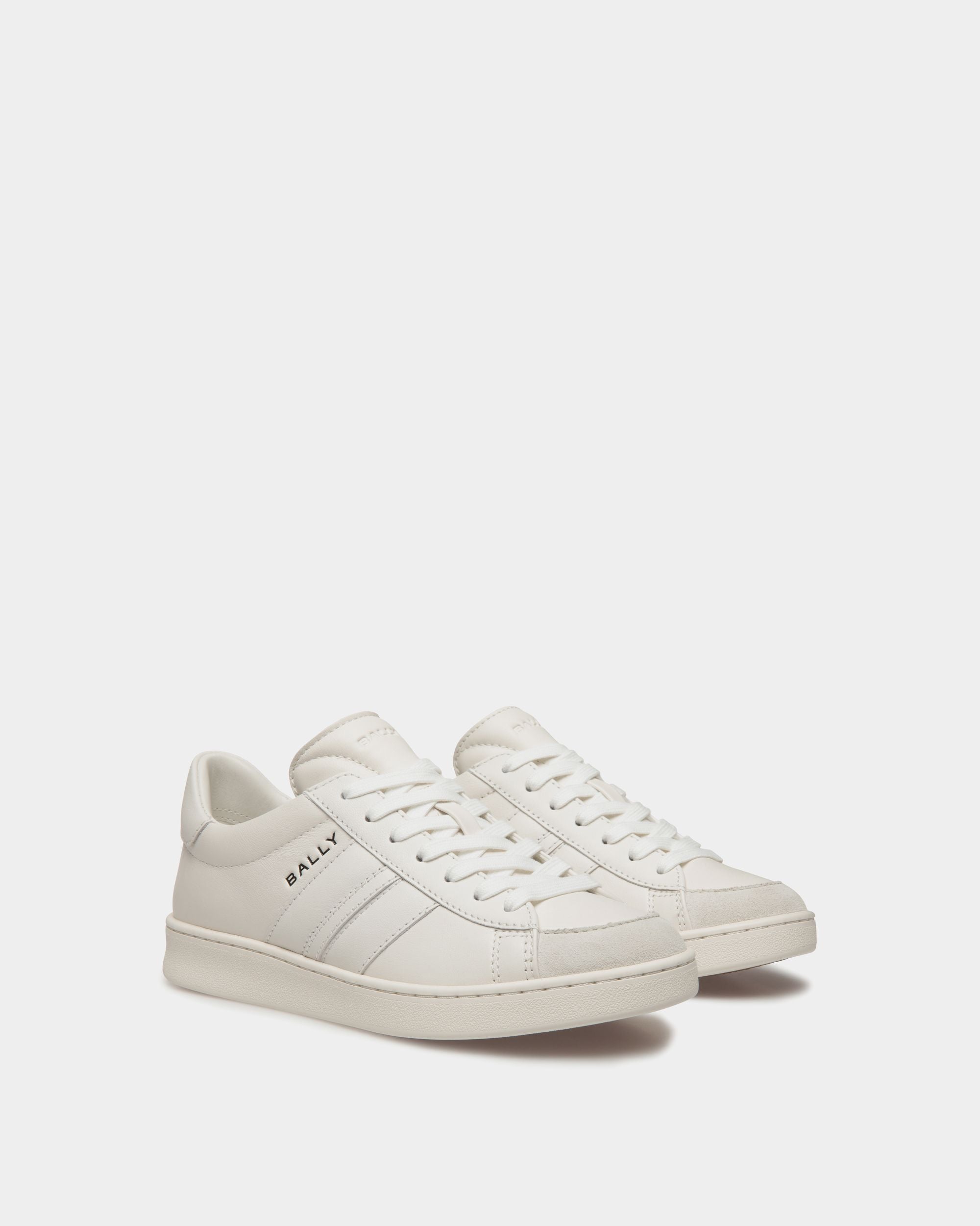 Tennis Sneaker Aus Leder In Weiß - Damen - Bally - 02