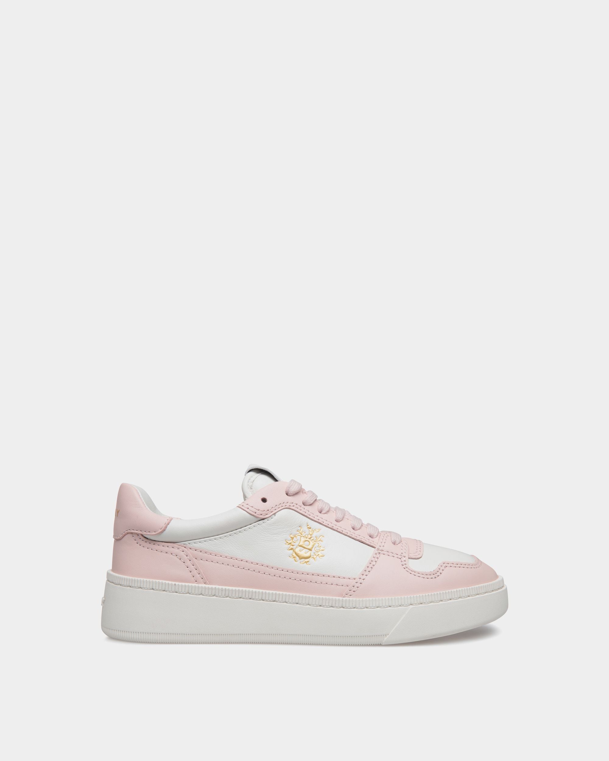Raise Sneaker Aus Leder In Dusty Petal Und Weiß - Damen - Bally - 01