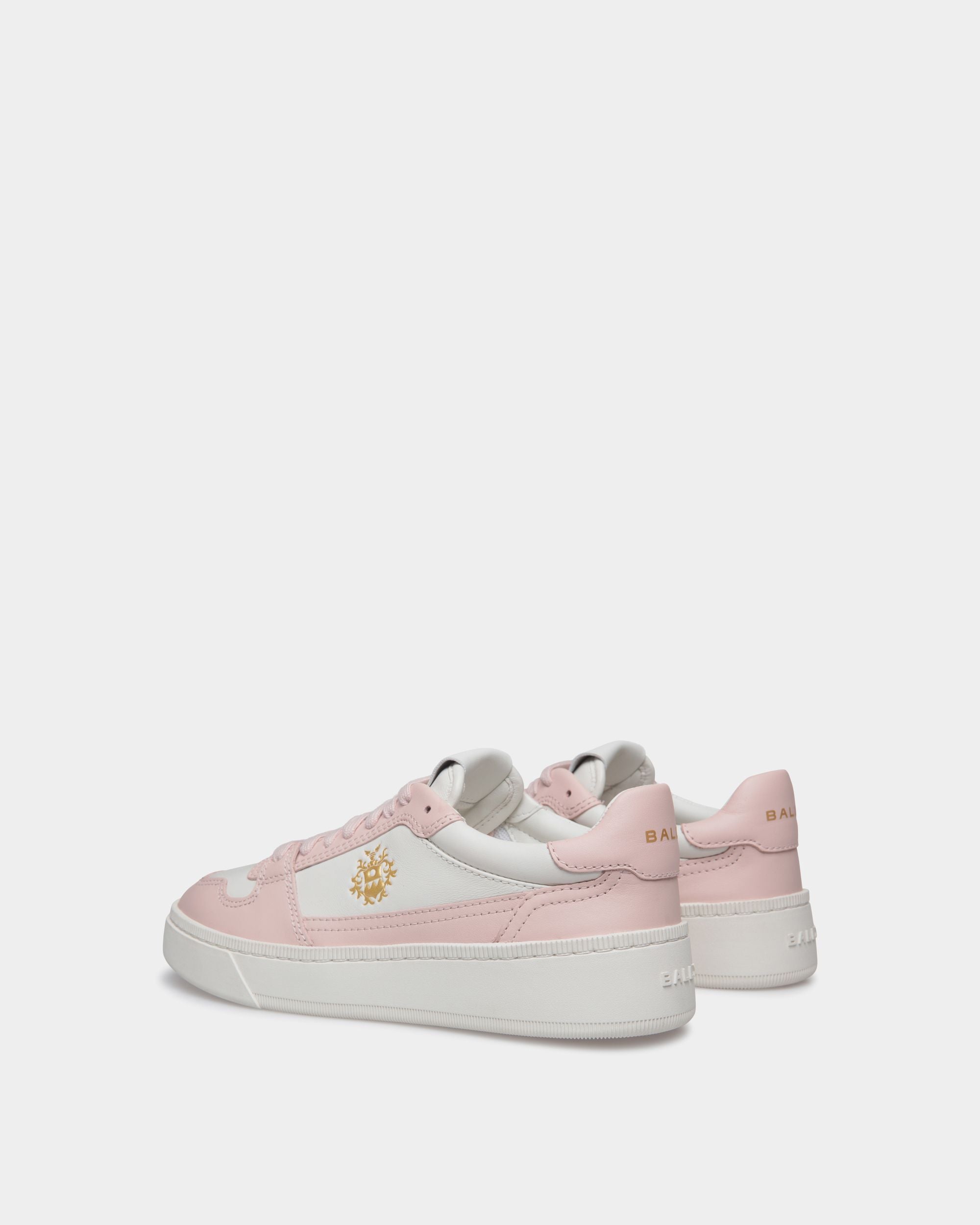 Raise Sneaker Aus Leder In Dusty Petal Und Weiß - Damen - Bally - 04