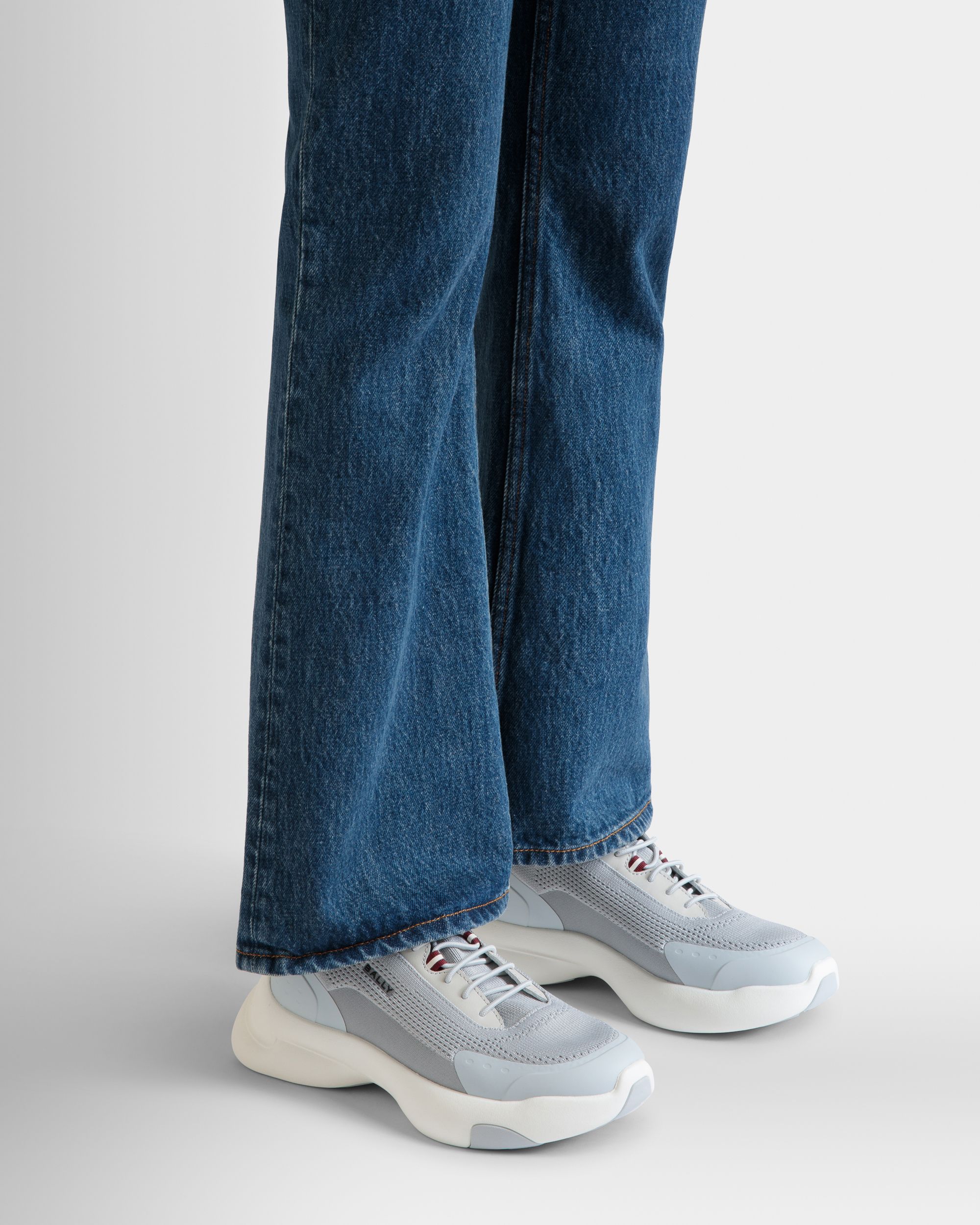 Dune Sneaker Aus Strickgewebe In Light Grey - Damen - Bally - 02