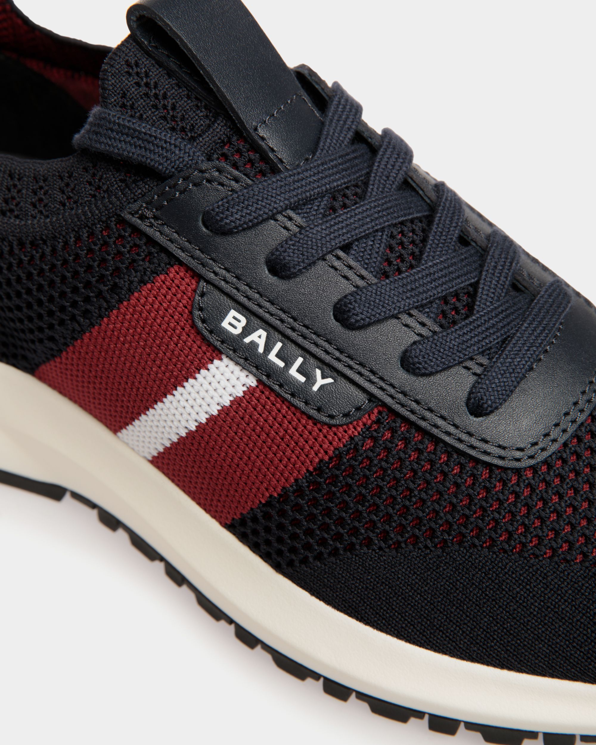 Outline Sneaker Aus Strickgewebe In Navy Blue - Damen - Bally - 04