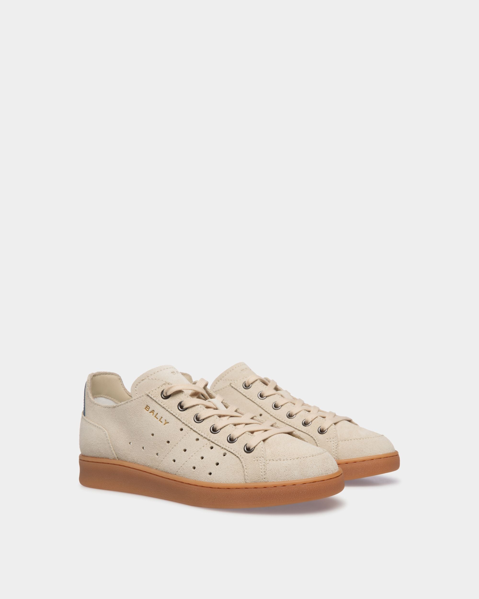 Tennis Sneaker Aus Veloursleder In Champagner - Damen - Bally - 03
