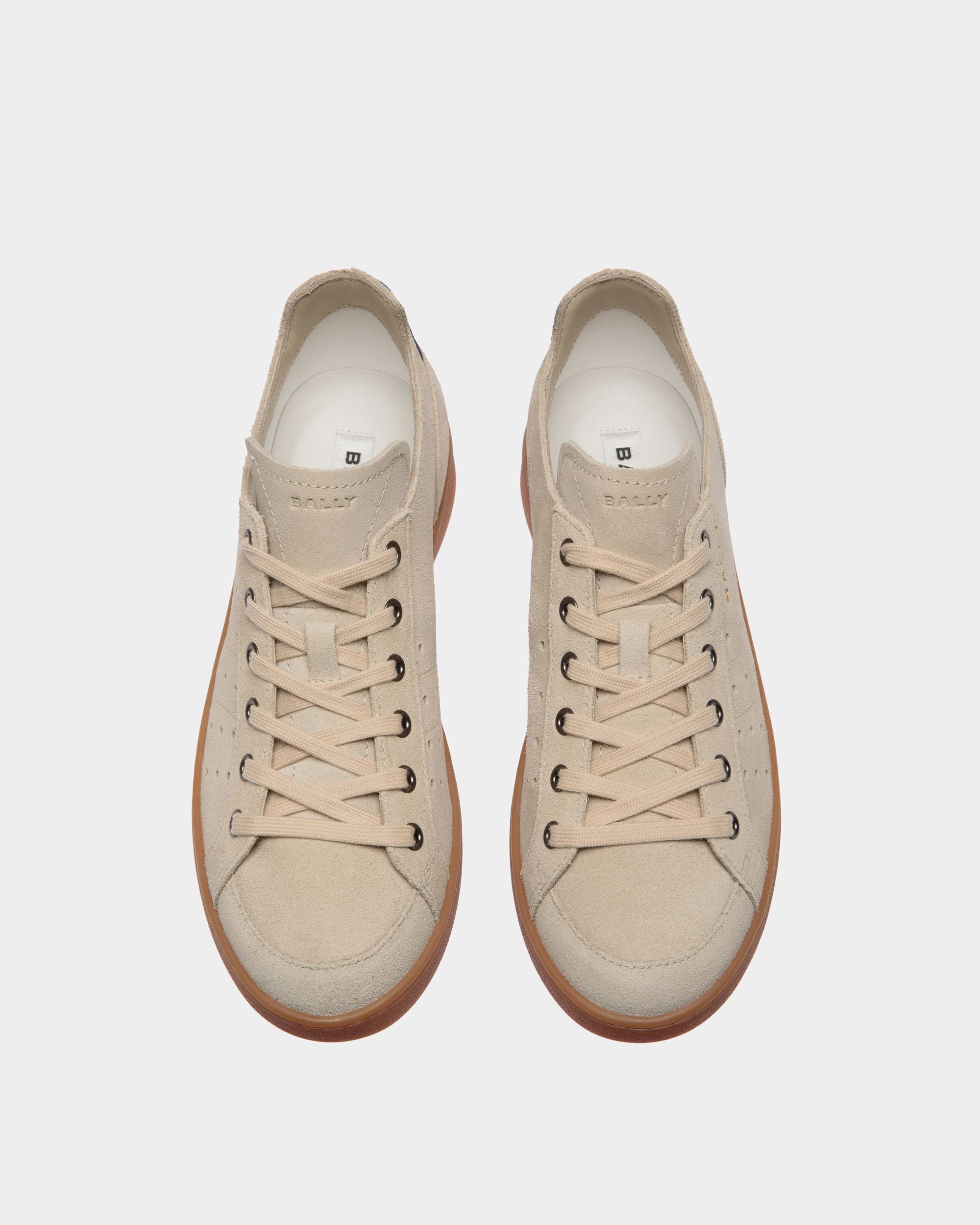 Tennis Sneaker Aus Veloursleder In Champagner - Damen - Bally - 05