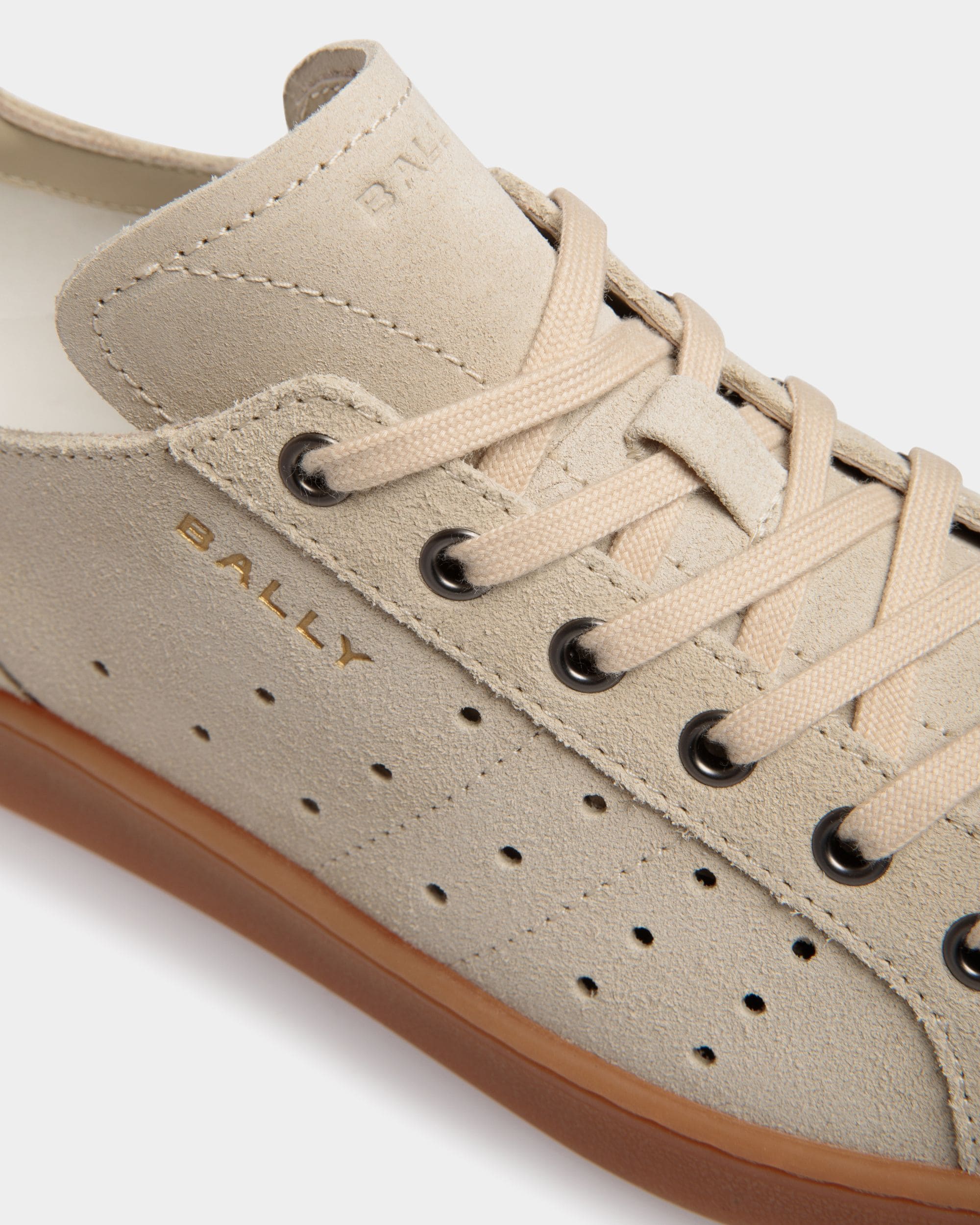 Tennis Sneaker Aus Veloursleder In Champagner - Damen - Bally - 06