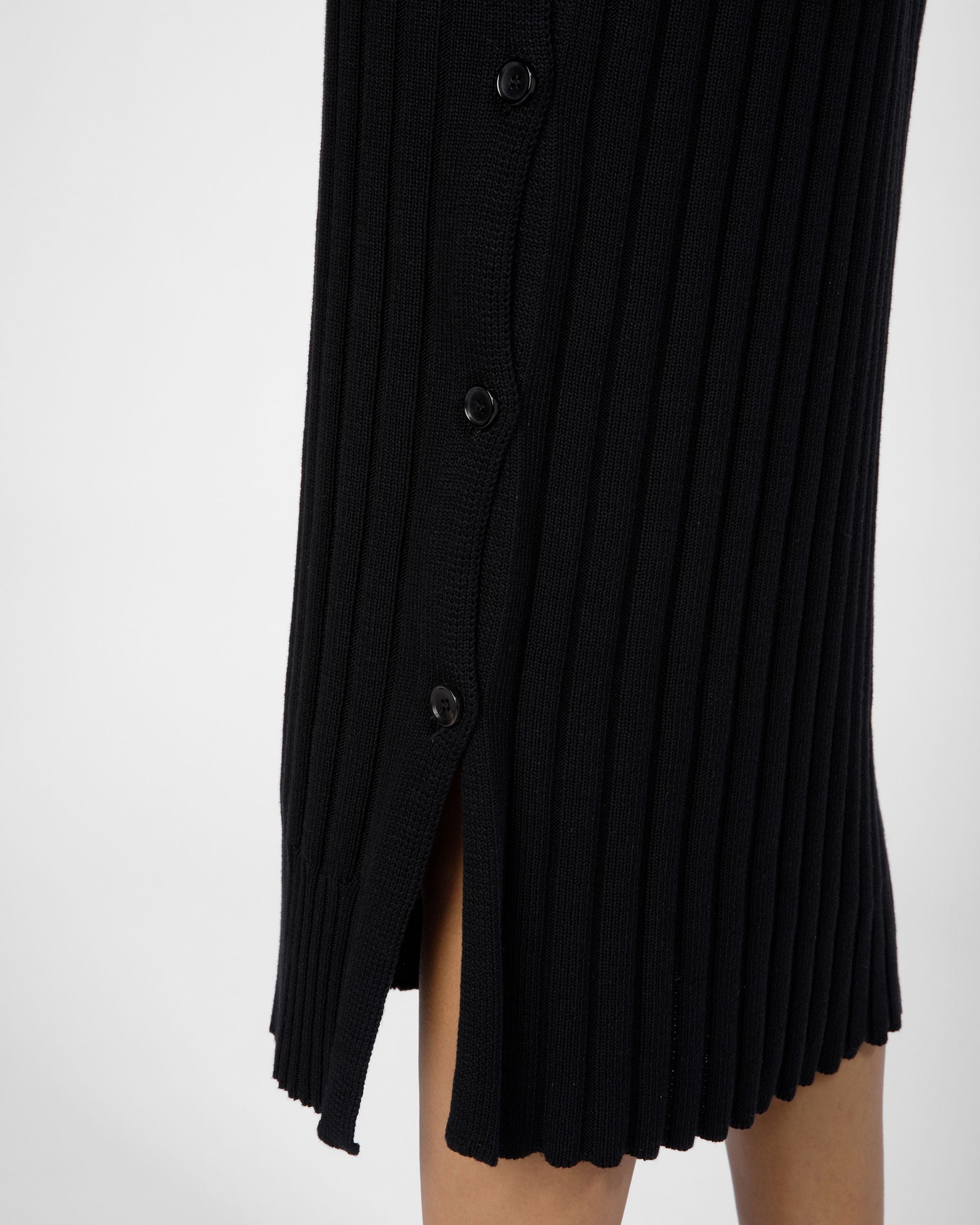 Gestricktes Kleid Aus Baumwoll-Seiden-Mischung In Schwarz - Damen - Bally - 03