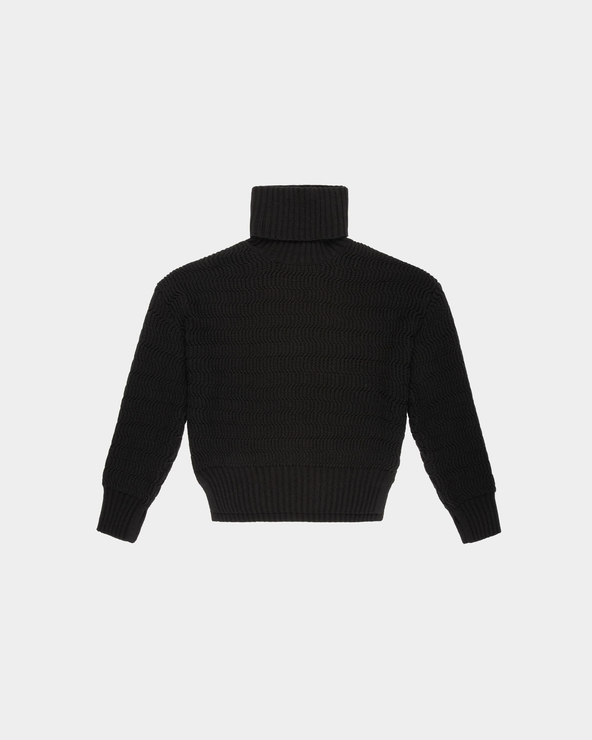 Rollkragenpullover Aus Schwarzer Wolle Und Kaschmir - Damen - Bally - 01