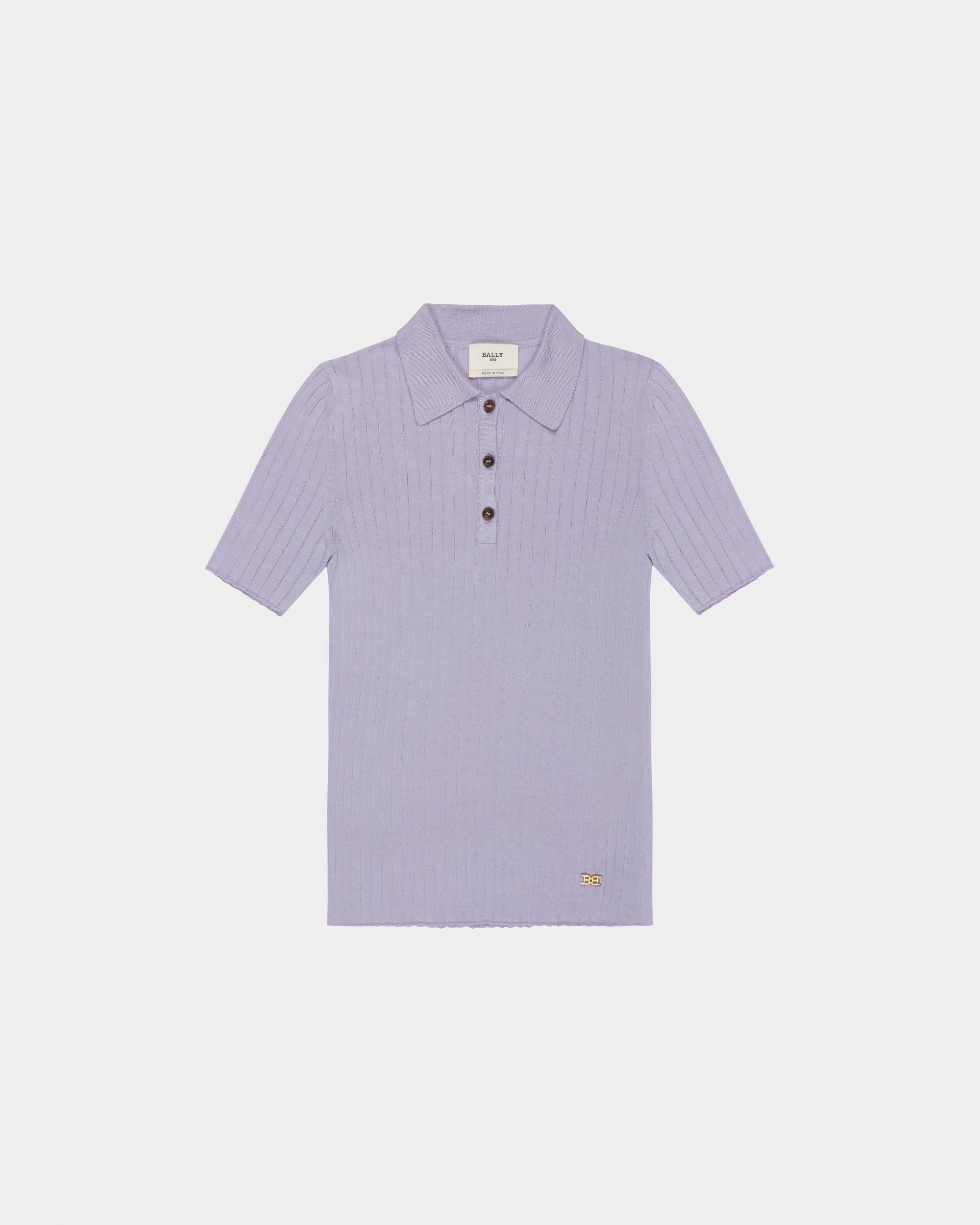 Polohemd Aus Fliederfarbener Baumwolle Und Seide - Damen - Bally - 04