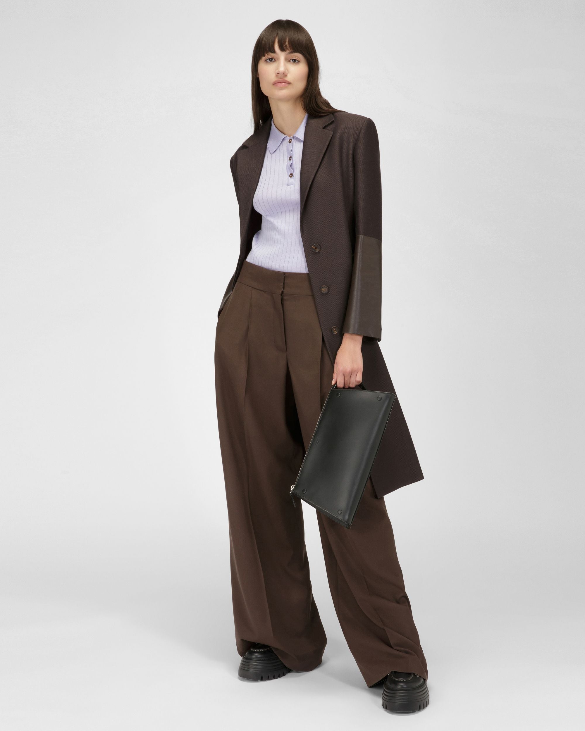 Polohemd Aus Fliederfarbener Baumwolle Und Seide - Damen - Bally - 05