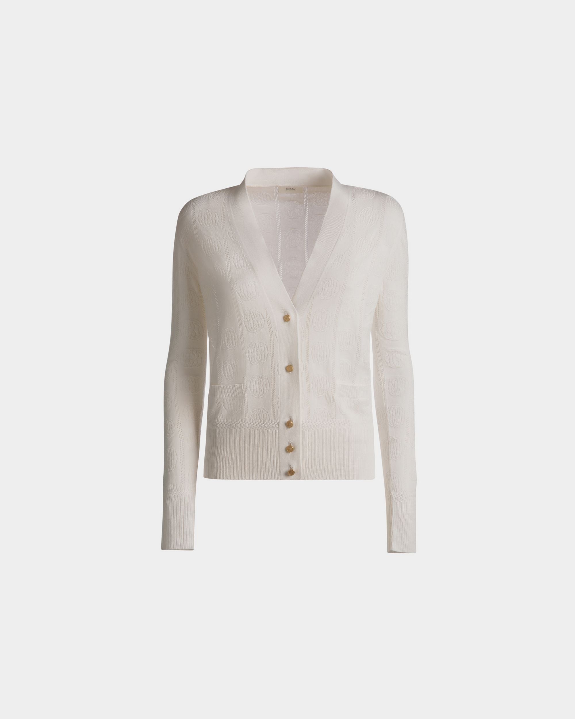 Cardigan Aus Seidenmischung In Beige - Damen - Bally - 01