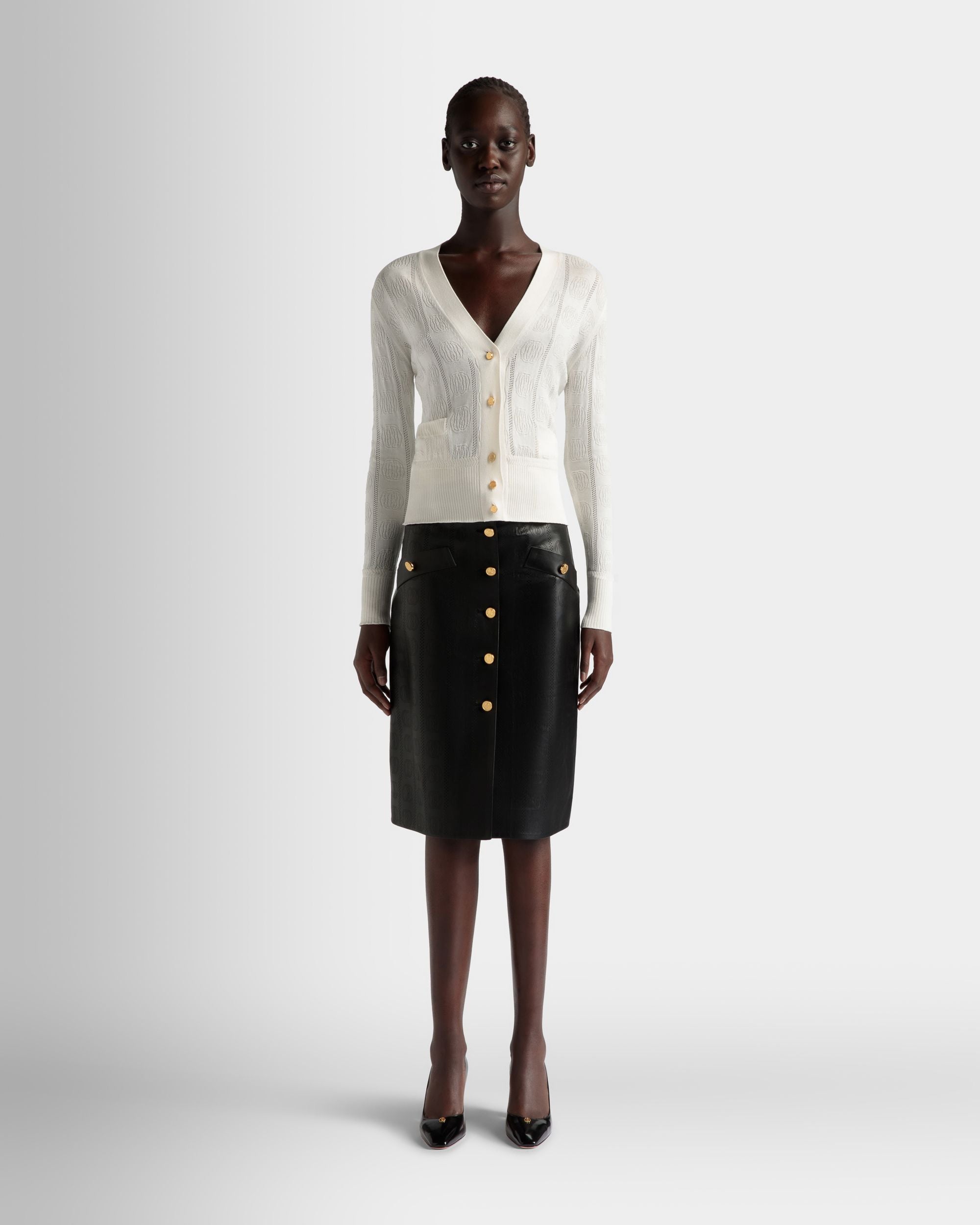 Cardigan Aus Seidenmischung In Beige - Damen - Bally - 02