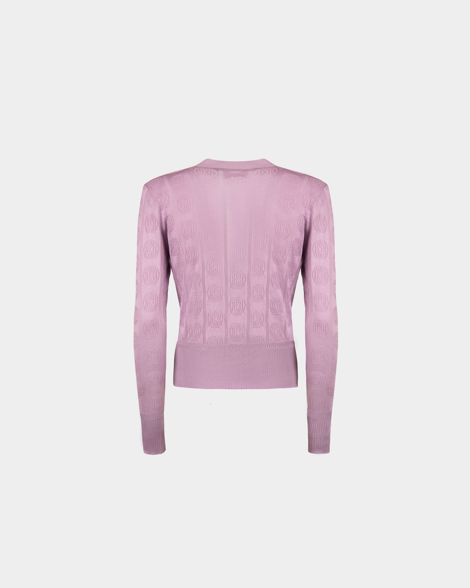 Cardigan Aus Seidenmischung In Fliederblau - Damen - Bally - 07