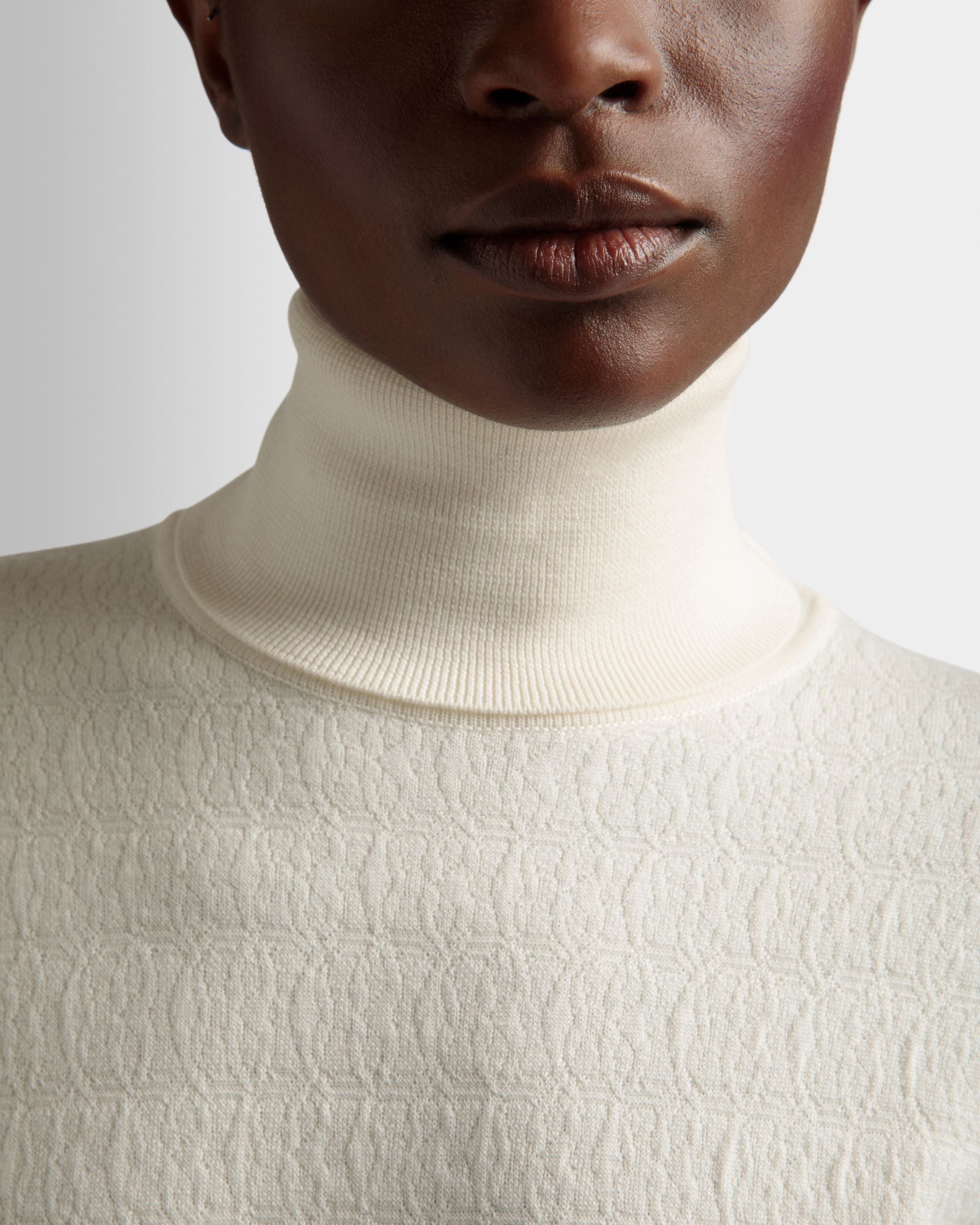 Rollkragenpullover Aus Wolle In Elfenbein - Damen - Bally - 04
