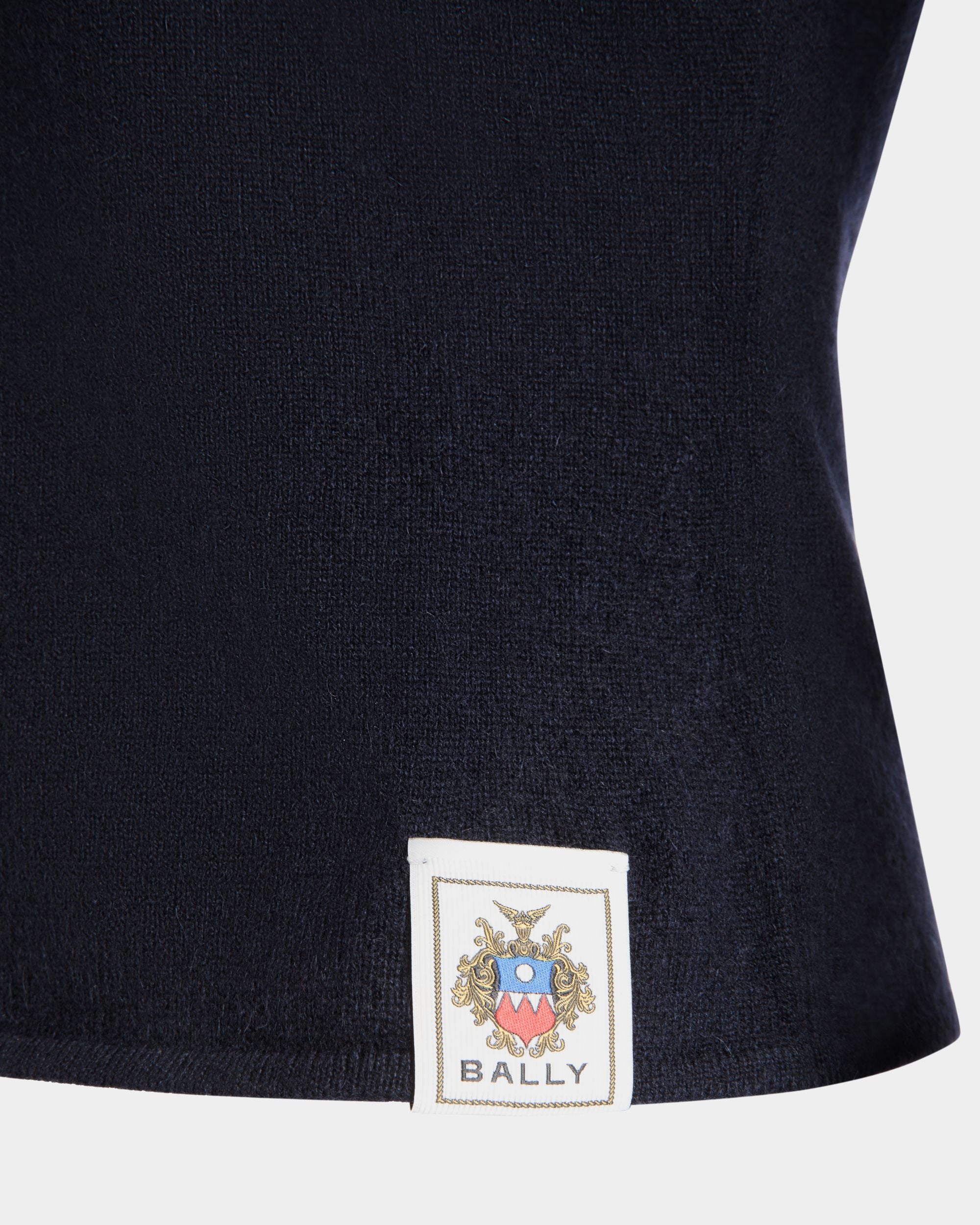 Gestricktes Oberteil Aus Kaschmir In Navy Blue - Damen - Bally - 05
