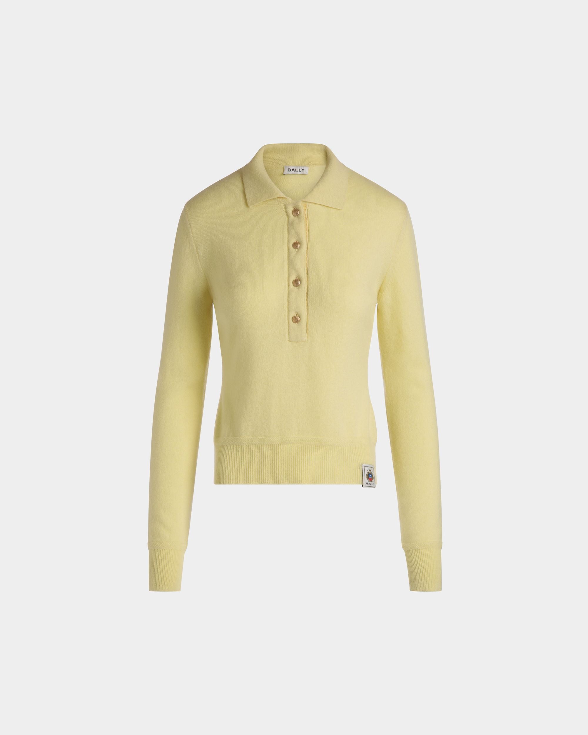 Strickpolo Aus Kaschmir In Cream - Damen - Bally - 01