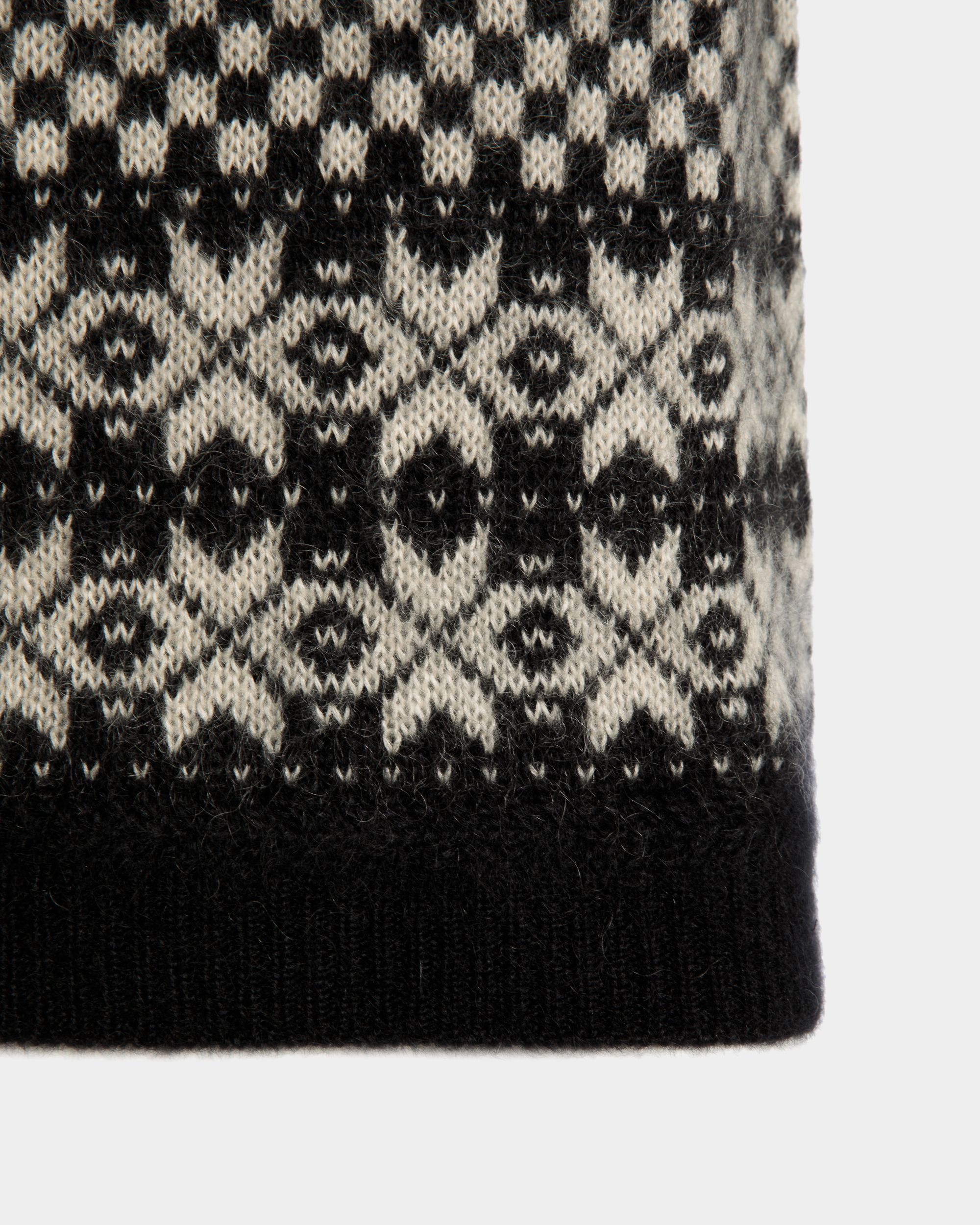 Knit Top In Black And White Mohair And Silk - Damen - Bally - 04