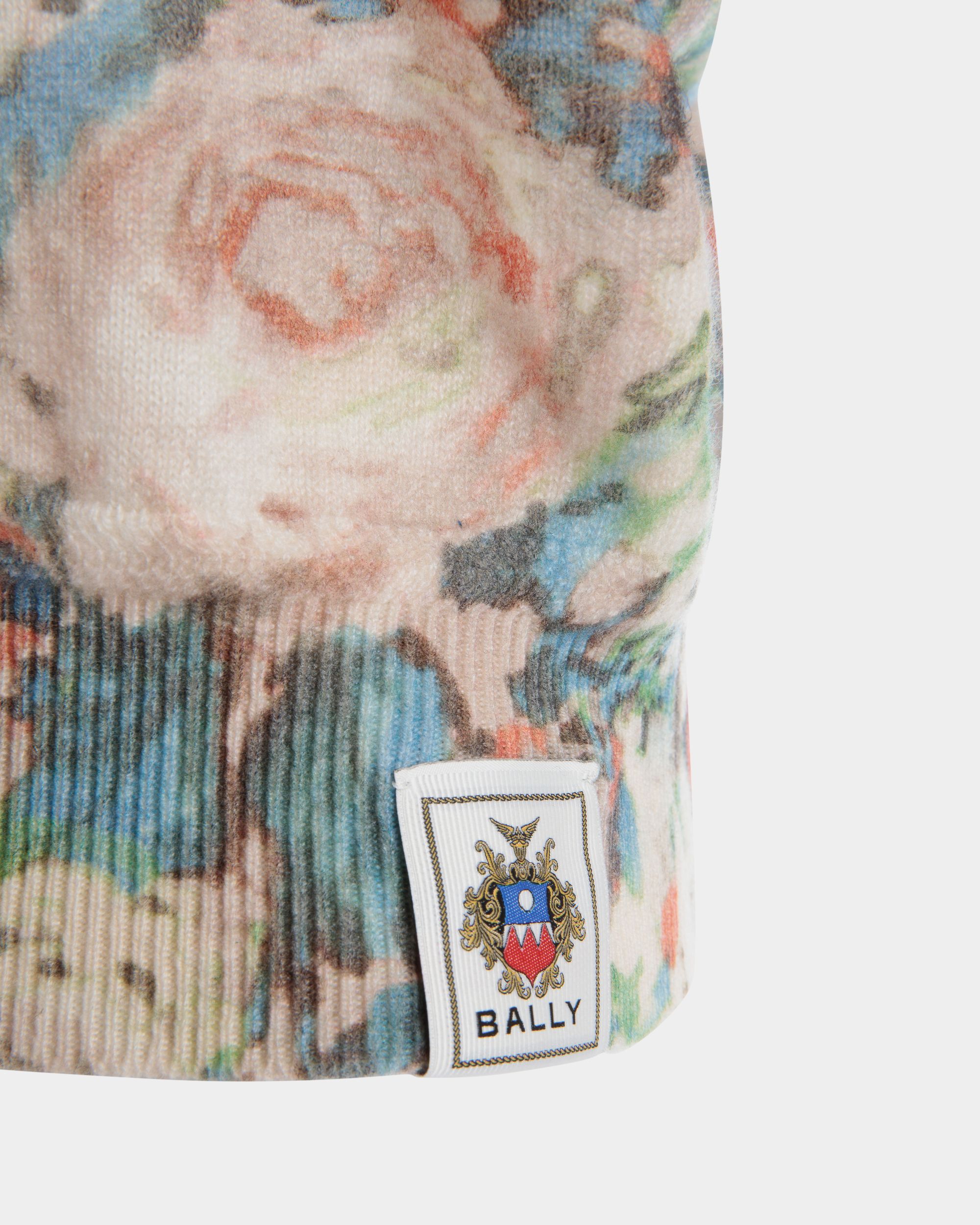 Strickoberteil Mit Rosengarten-Print Aus Mehrfarbigem Kaschmir - Damen - Bally - 04