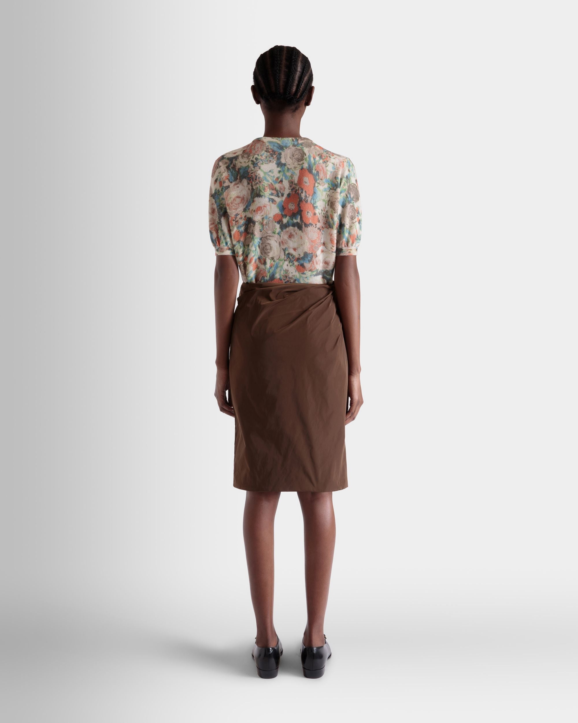 Strickoberteil Mit Rosengarten-Print Aus Mehrfarbigem Kaschmir - Damen - Bally - 06