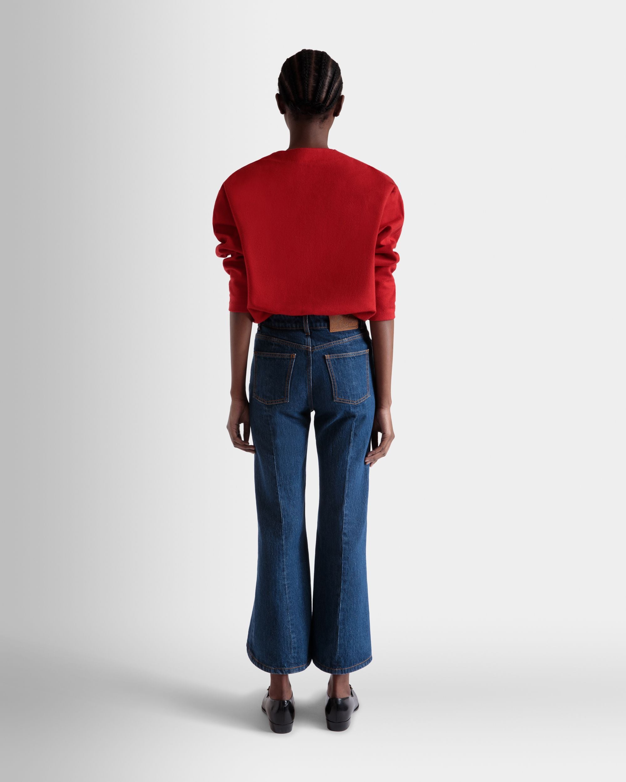 Cardigan Aus Einer Mischung Aus Roter Wolle Und Seide - Damen - Bally - 06