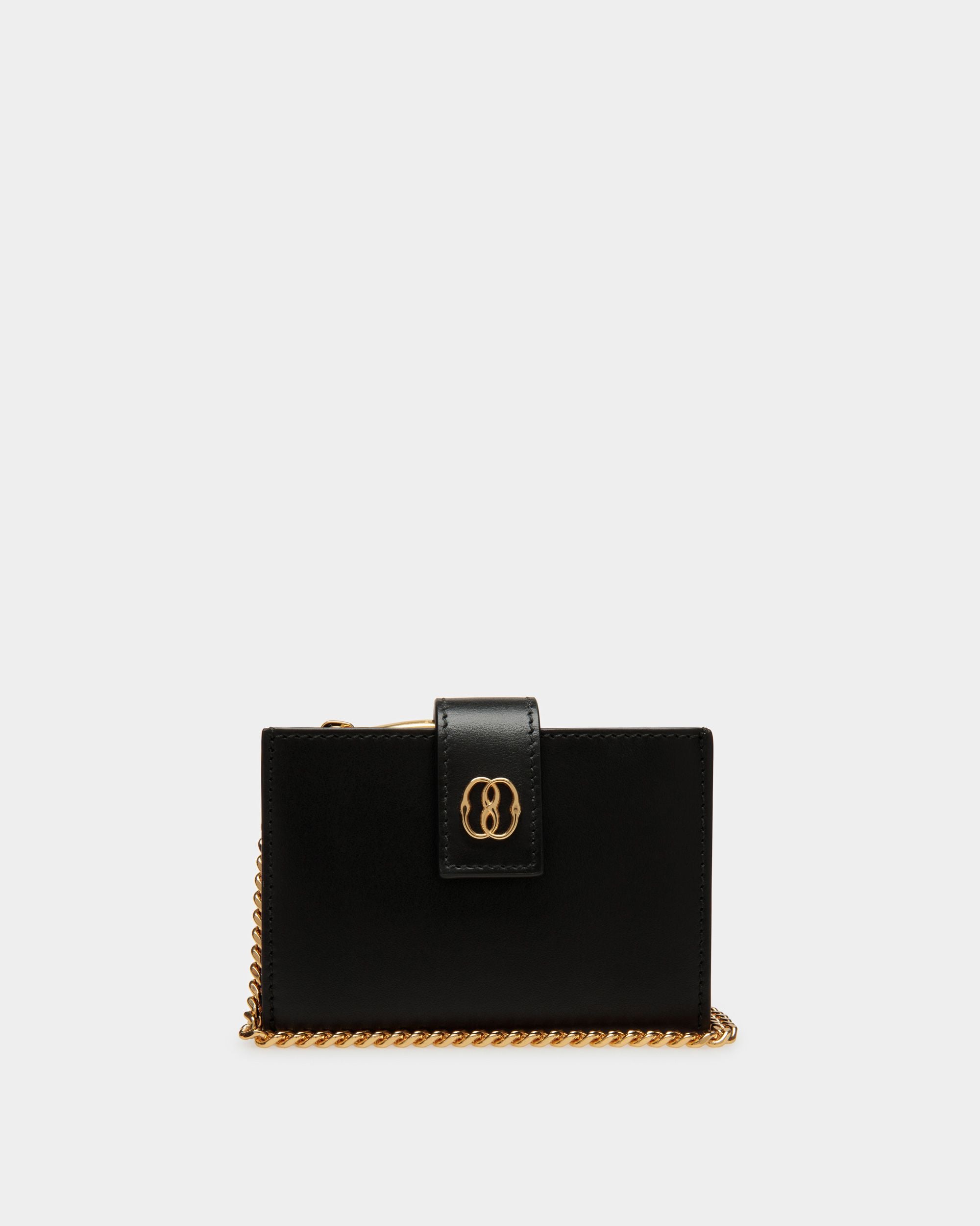 Emblem Kartenetui Aus Leder In Schwarz - Damen - Bally - 01