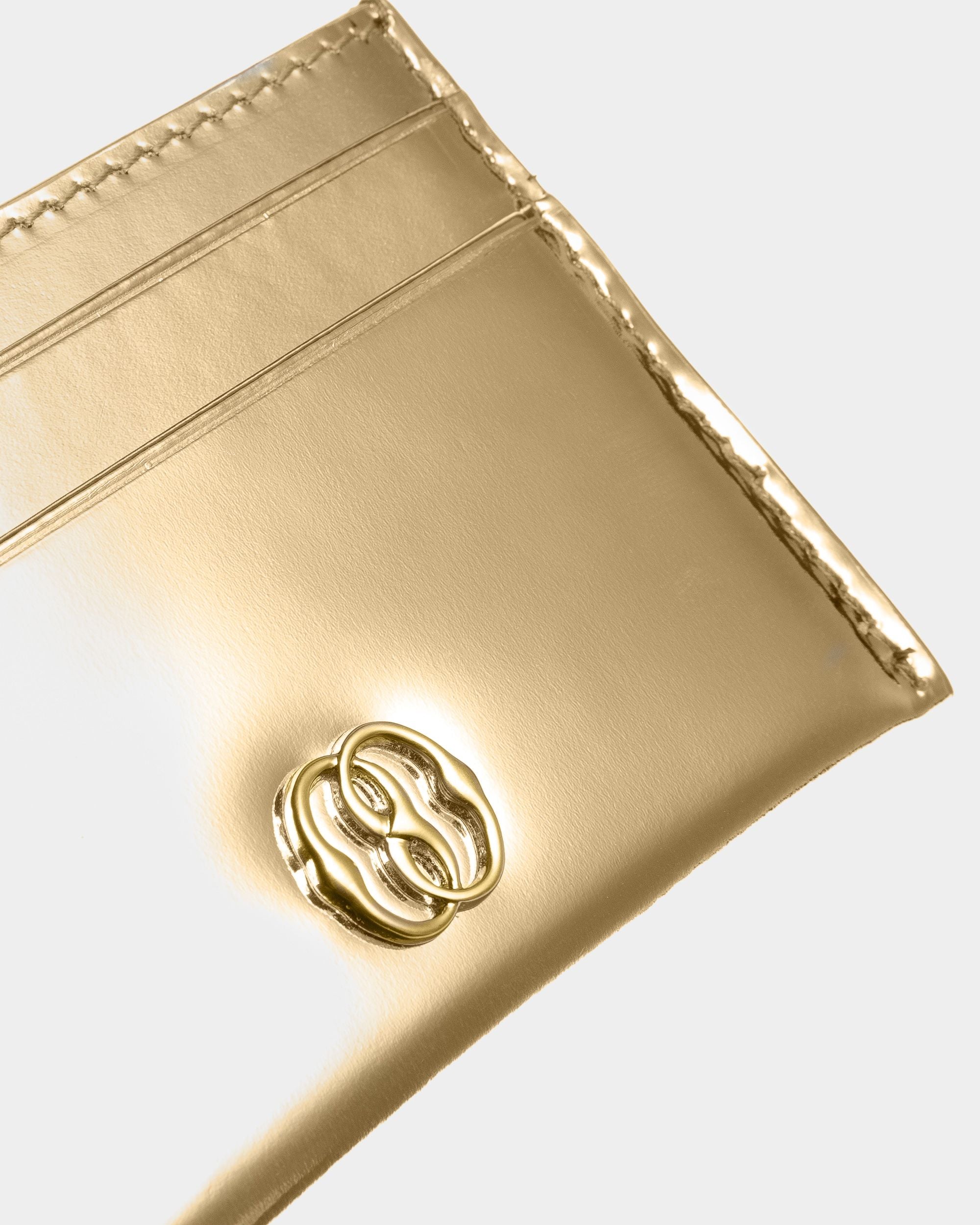 Emblem Visitenkartenetui Aus Goldfarbenem Leder - Damen - Bally - 04