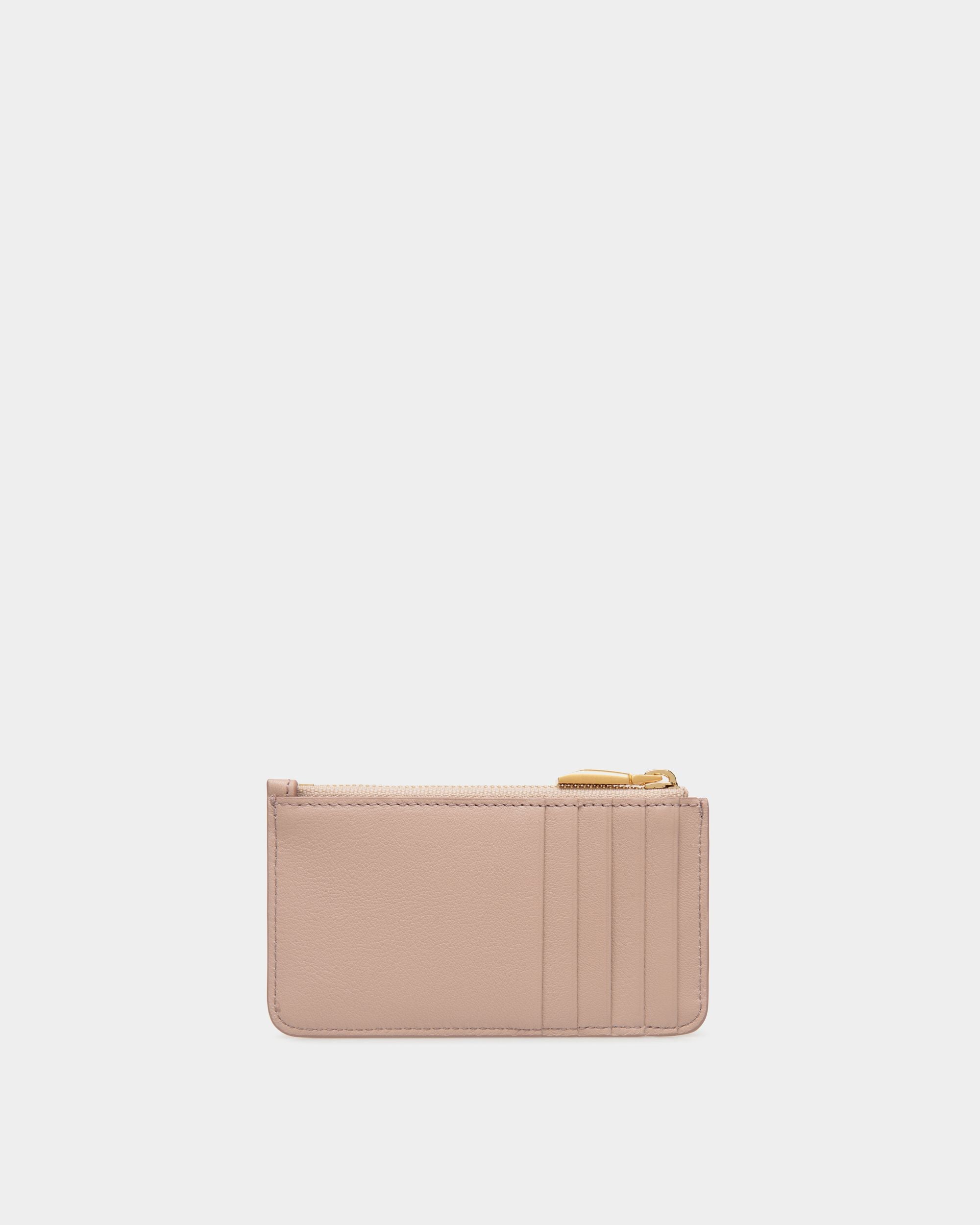 Code Kartenetui Mit Reißverschluss Aus Leder In Light Beige - Damen - Bally - 02