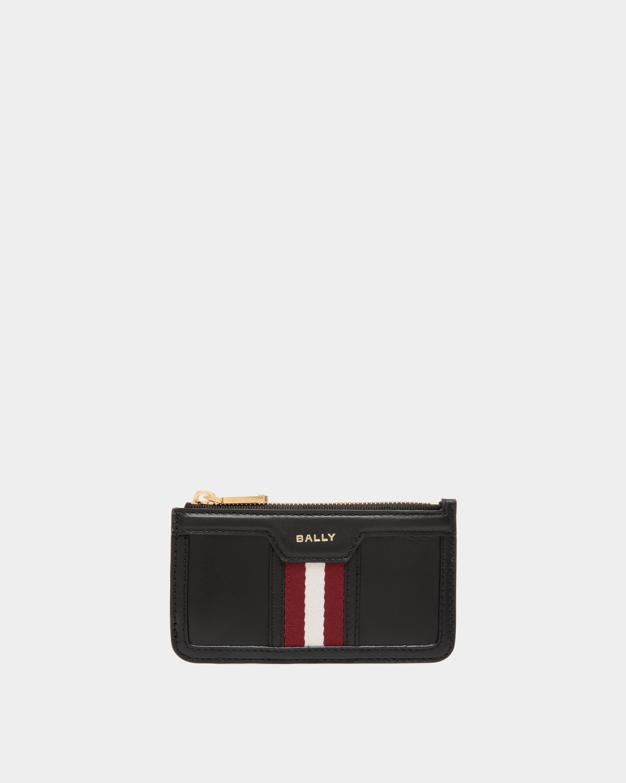 Code Kartenetui Mit Reißverschluss Aus Leder In Schwarz - Damen - Bally - 01