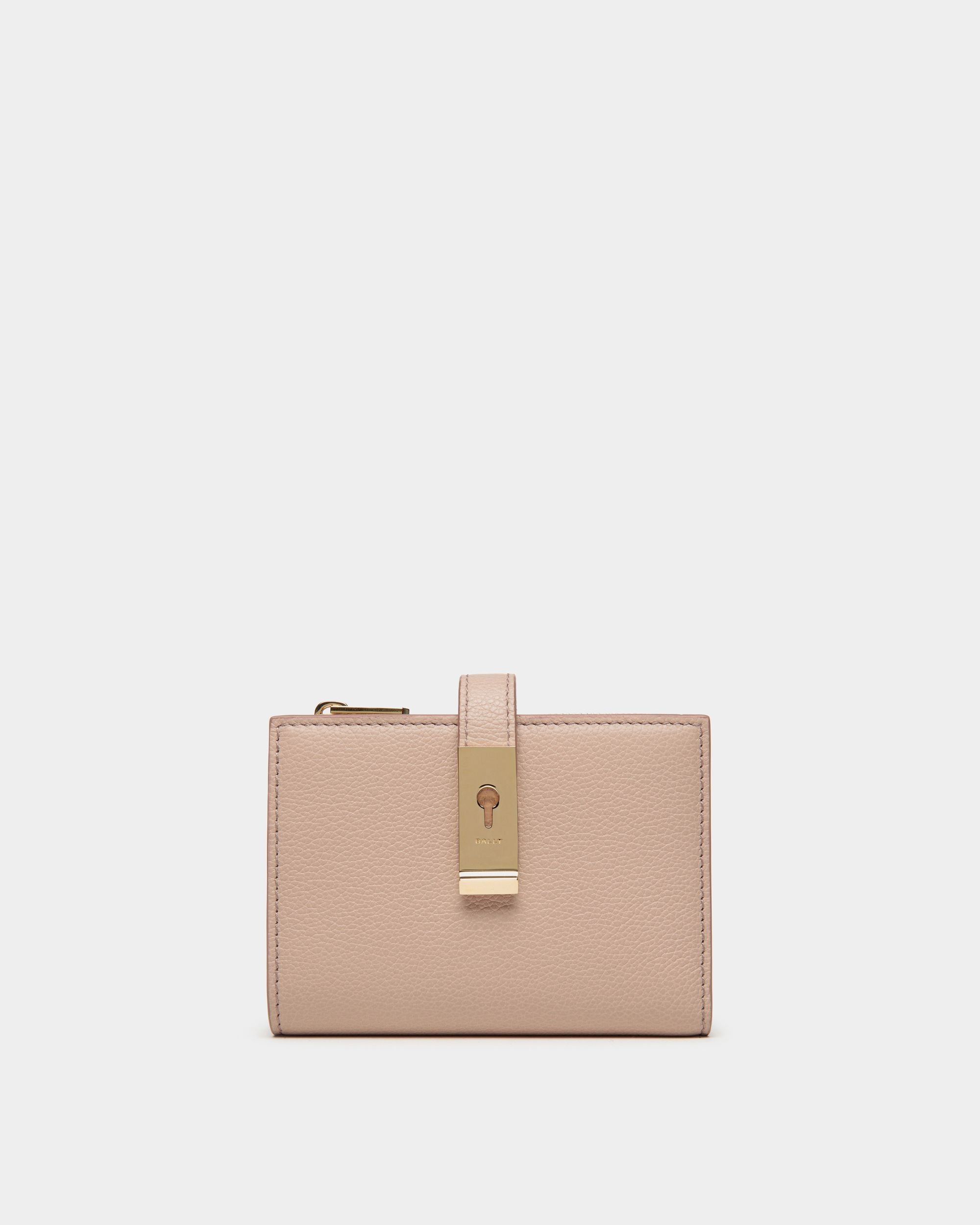 Lock Me Geldbörse Aus Genarbtem Leder In Light Beige - Damen - Bally - 01