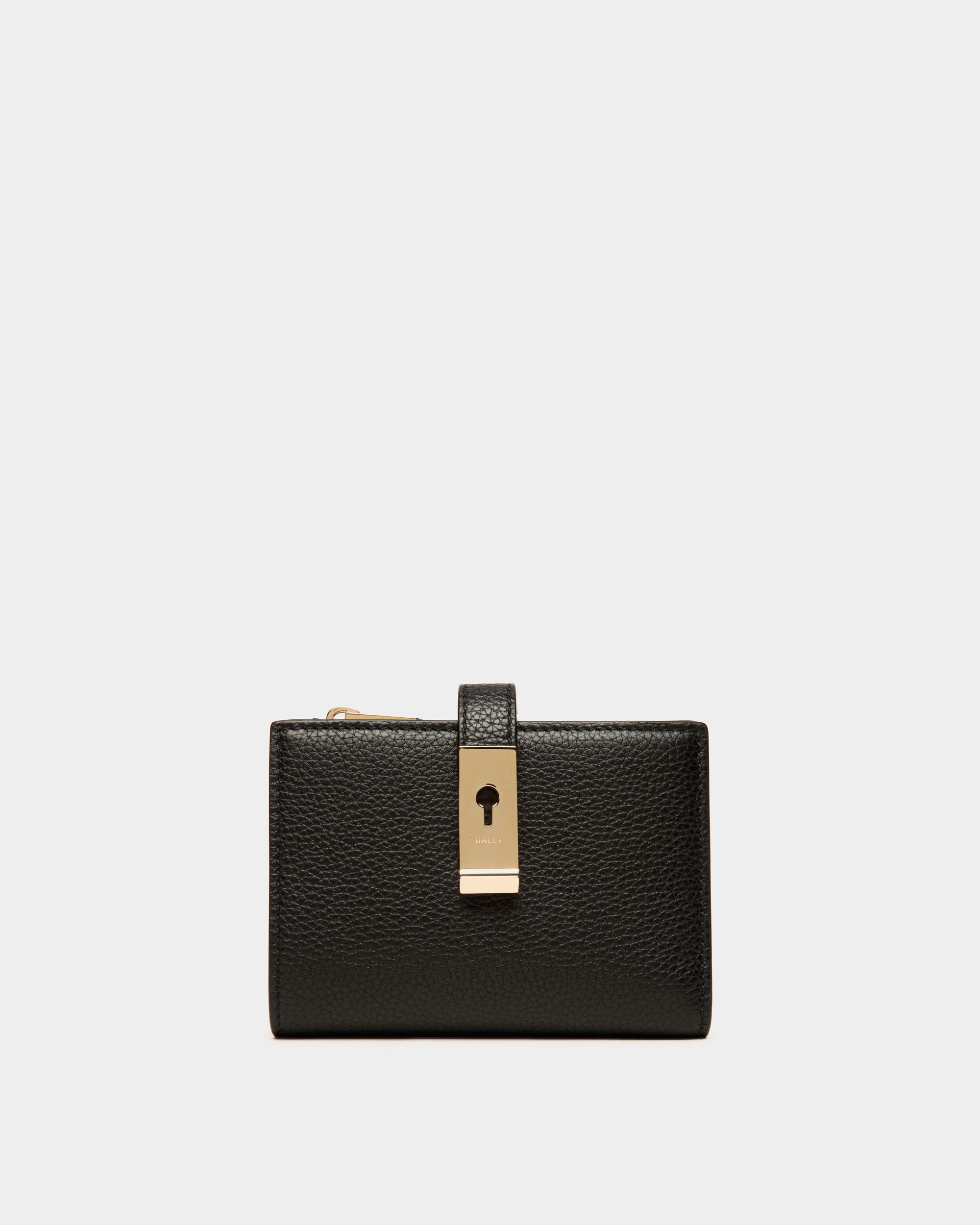 Lock Me Geldbörse Aus Genarbtem Leder In Schwarz - Damen - Bally - 01