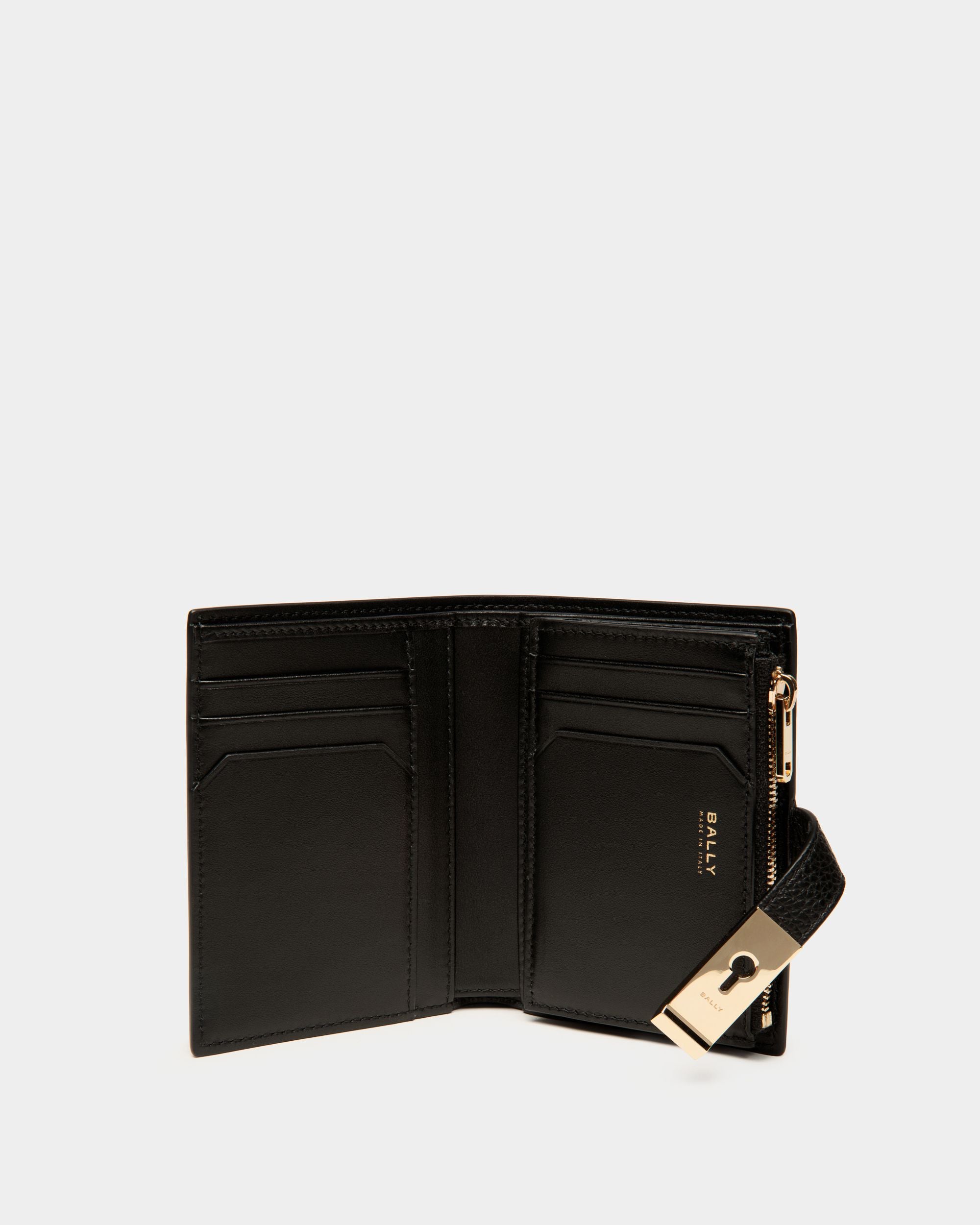 Lock Me Geldbörse Aus Genarbtem Leder In Schwarz - Damen - Bally - 03