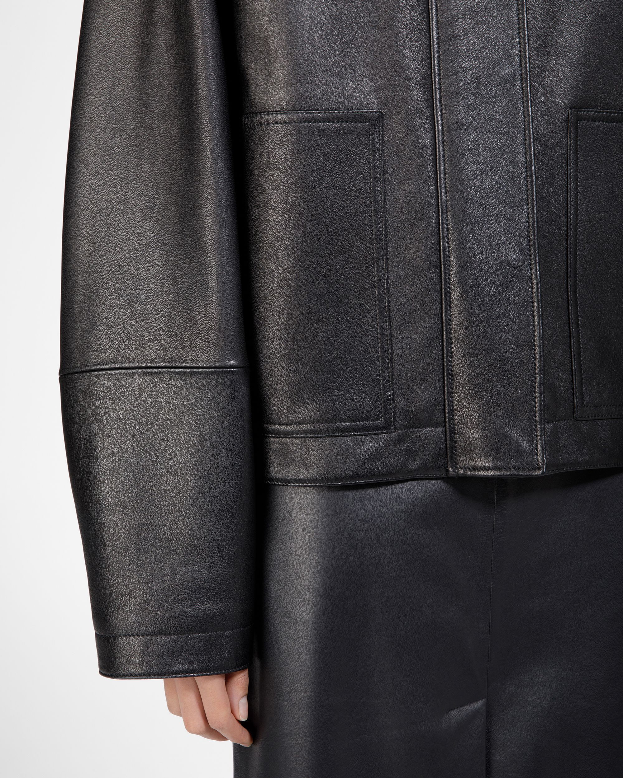 Lederjacke In Schwarz - Damen - Bally - 03