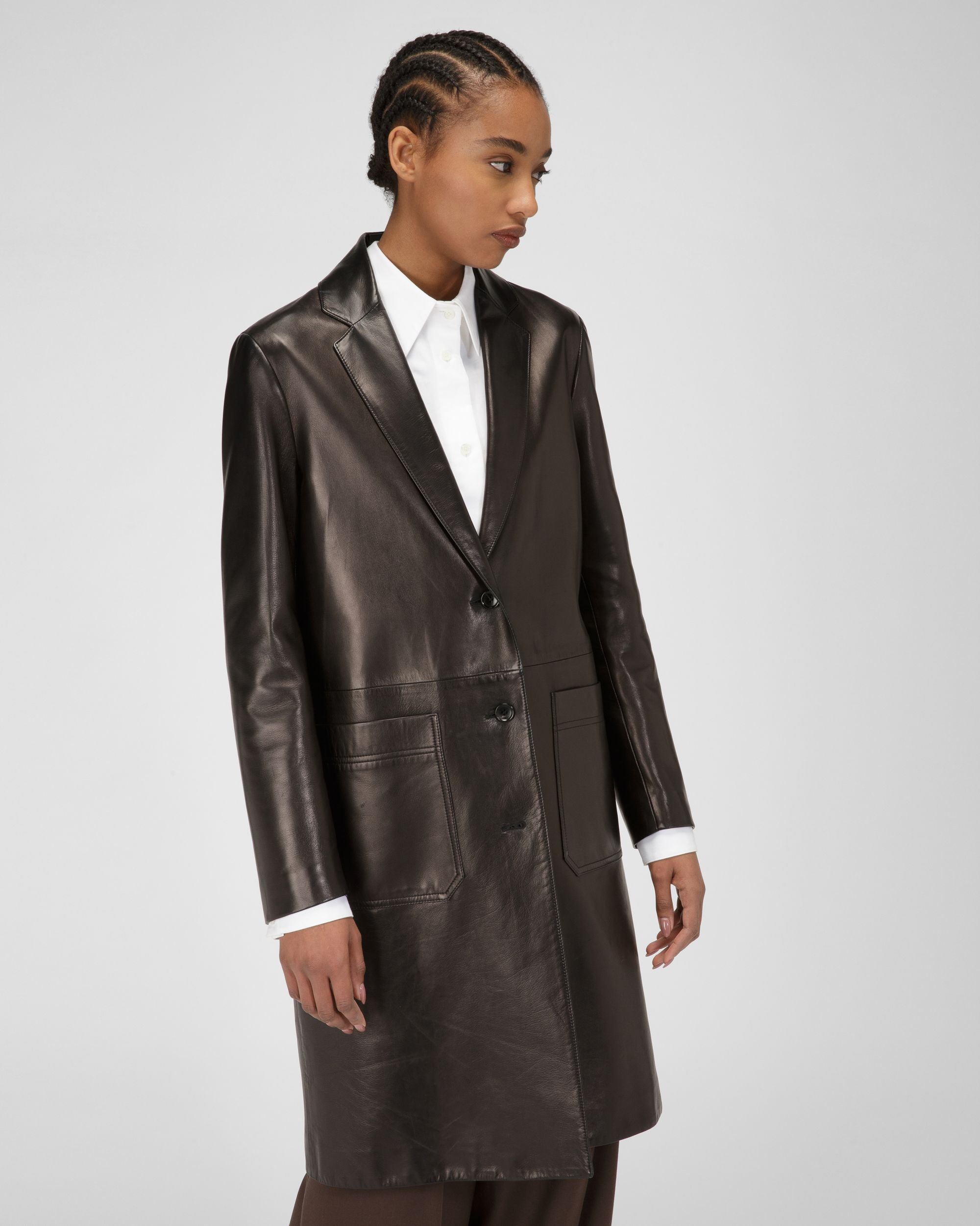 Oberbekleidung Aus Schwarzem Leder - Damen - Bally - 01