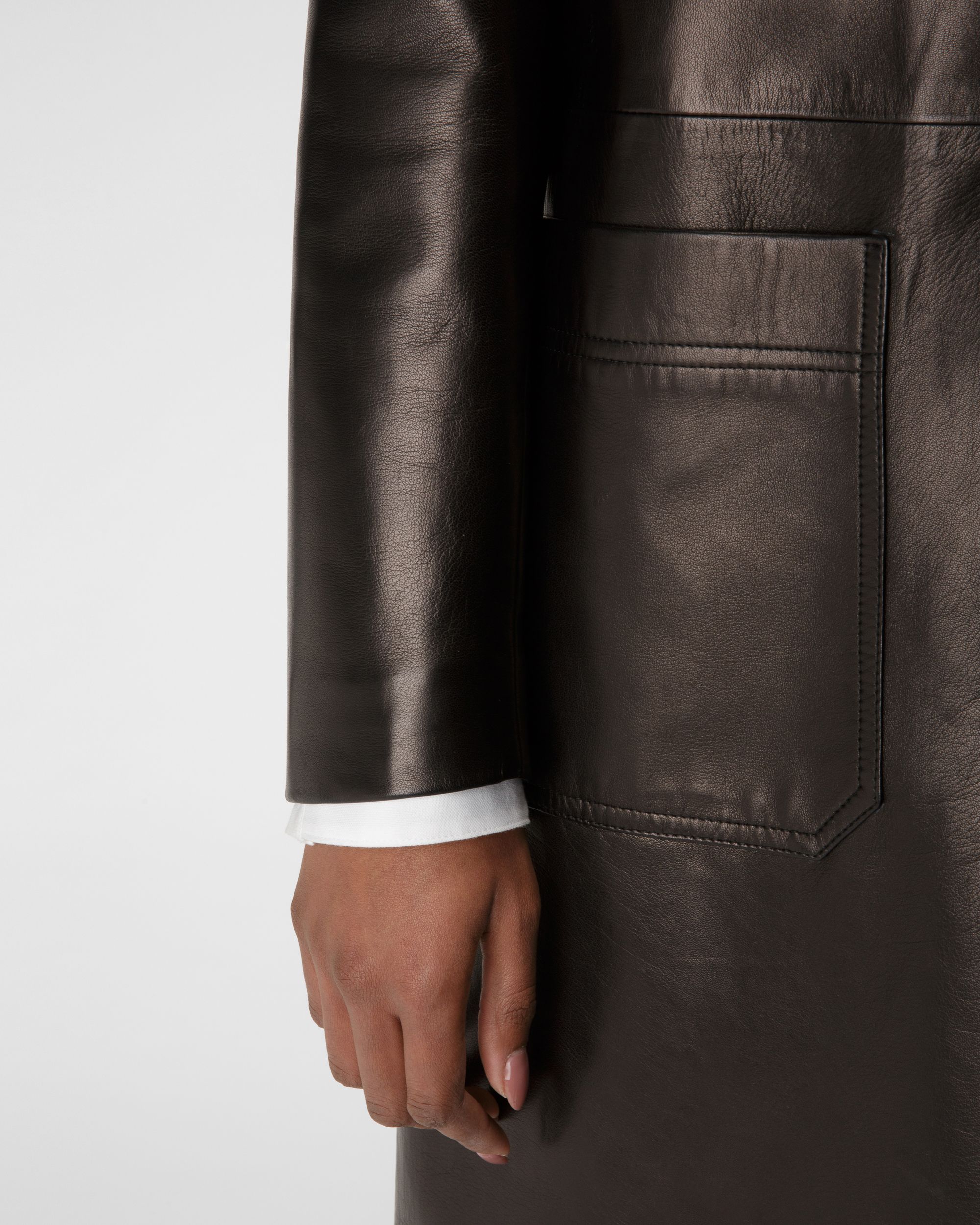 Oberbekleidung Aus Schwarzem Leder - Damen - Bally - 04