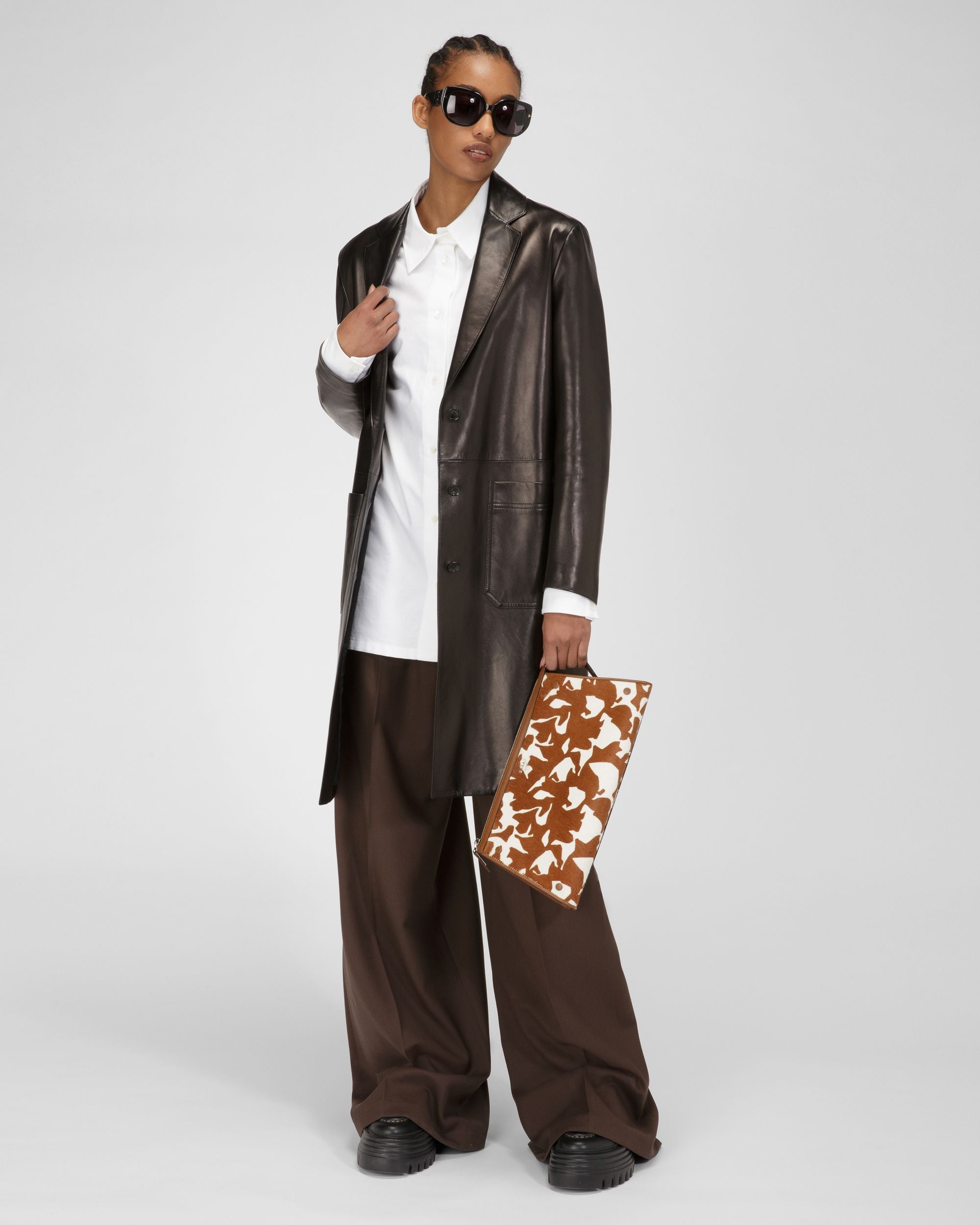 Oberbekleidung Aus Schwarzem Leder - Damen - Bally - 05