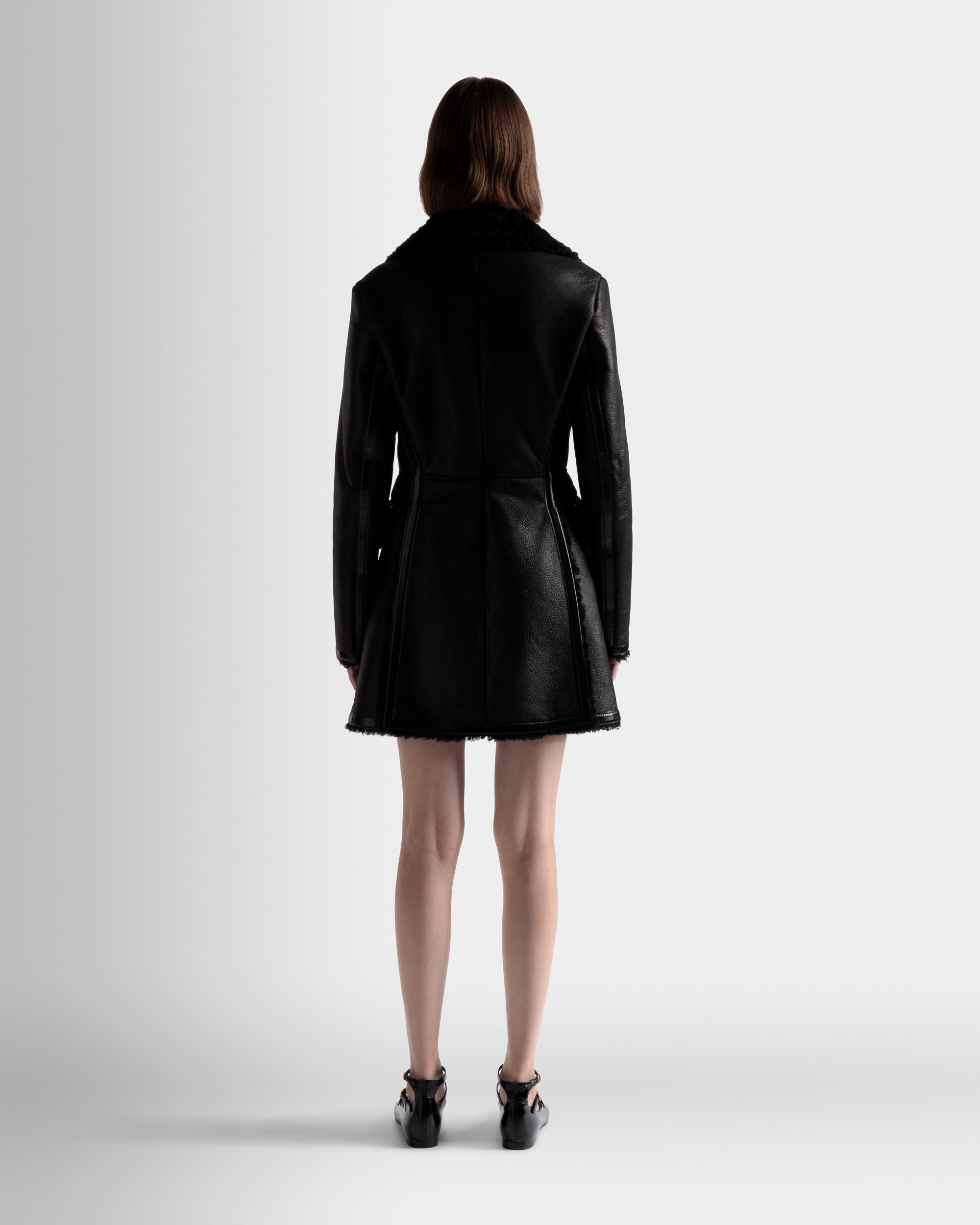 Mantel Mit Wollfutter Aus Leder In Schwarz - Damen - Bally - 06