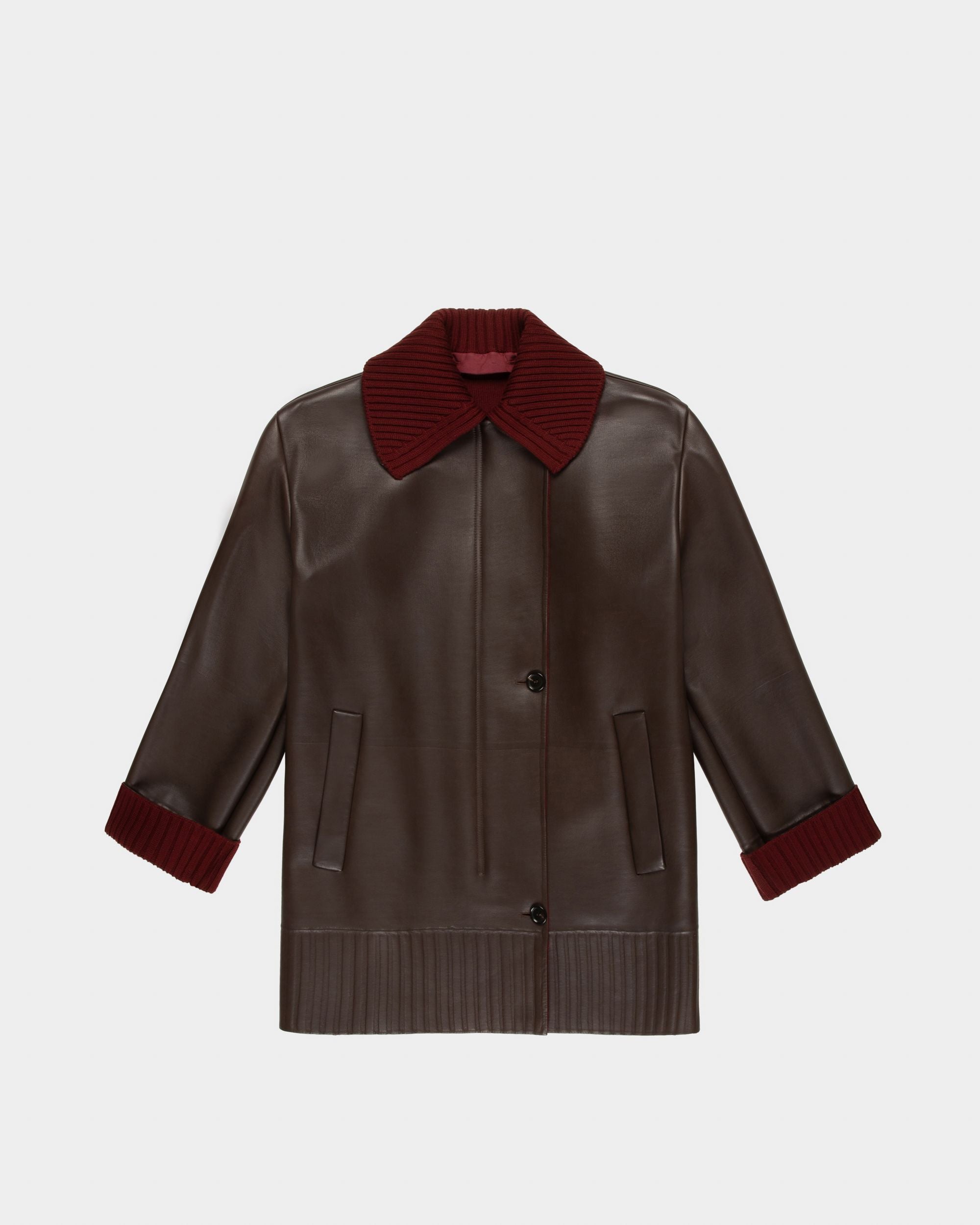 Mantel Aus Ebenholzbraunem Leder - Damen - Bally - 04
