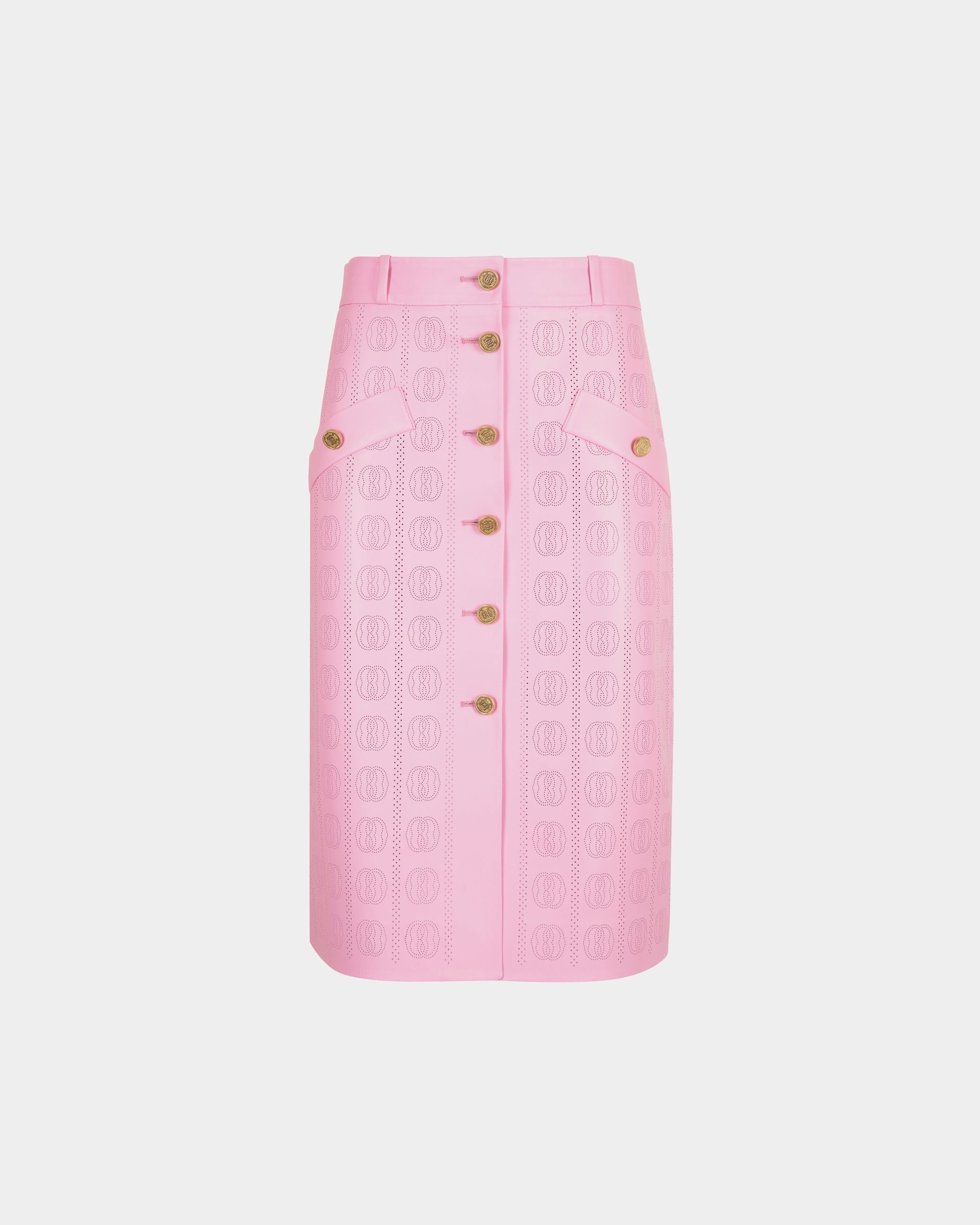 Midirock Aus Leder In Rosa - Damen - Bally - 01