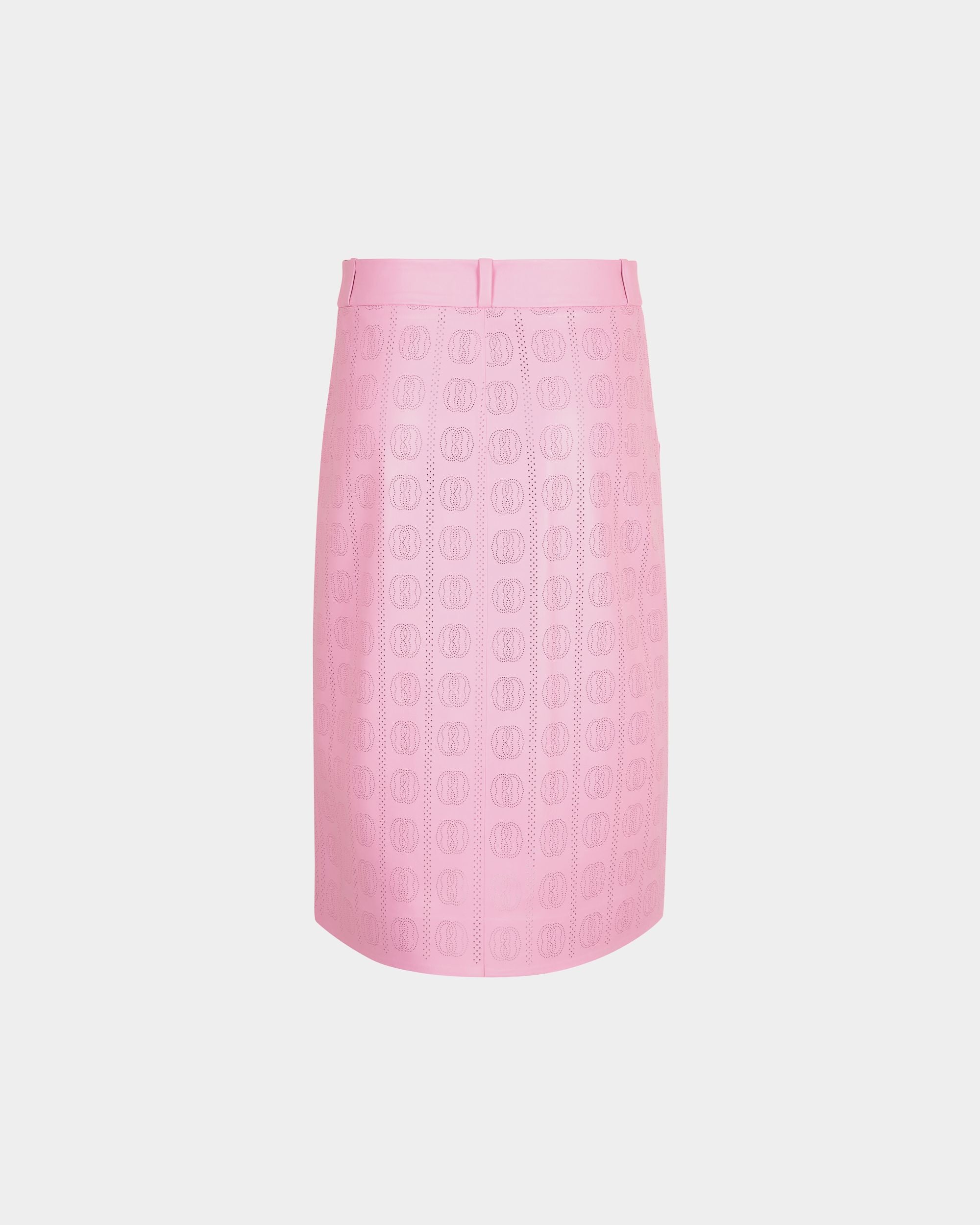 Midirock Aus Leder In Rosa - Damen - Bally - 03