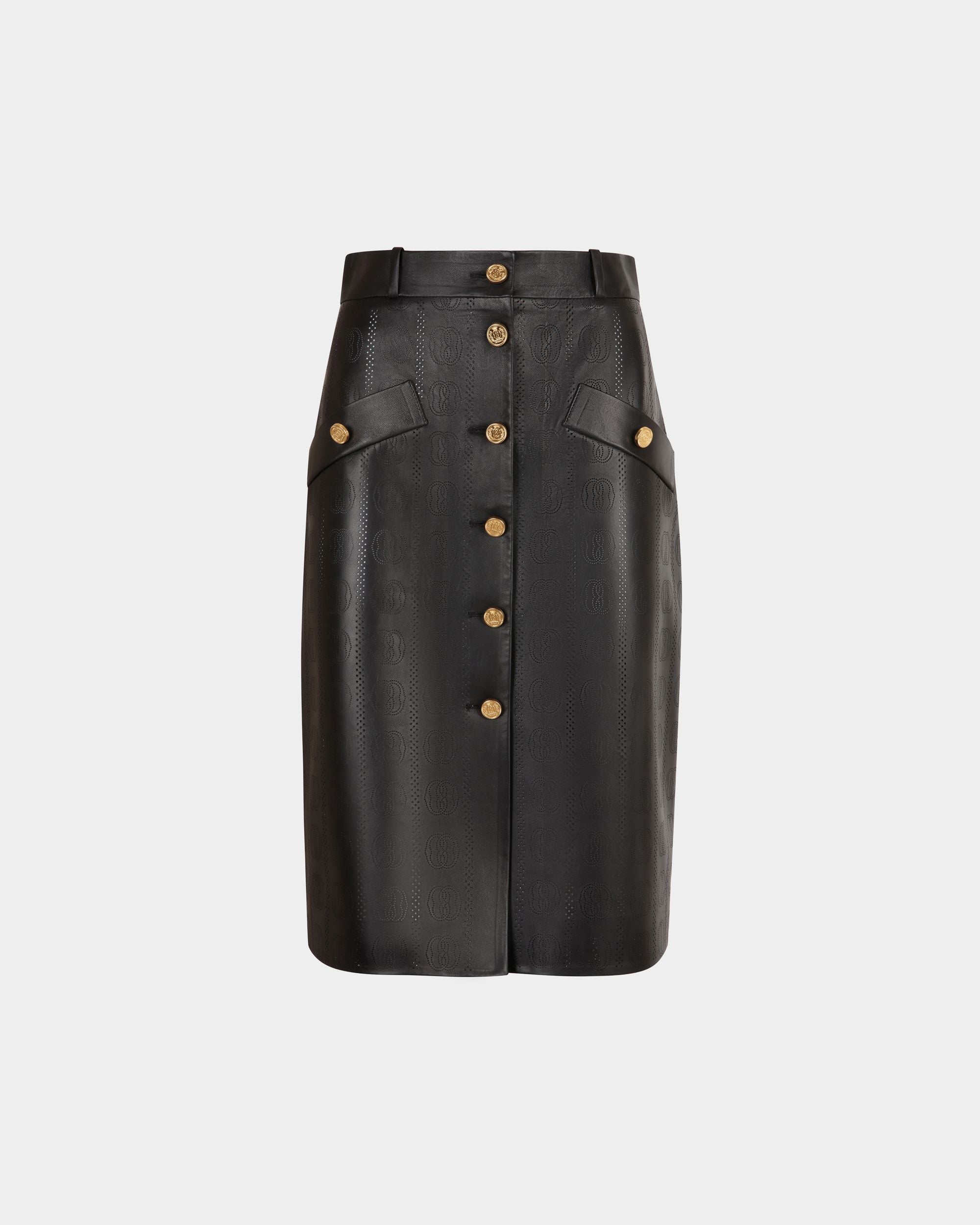 Midirock Aus Leder In Schwarz - Damen - Bally - 01