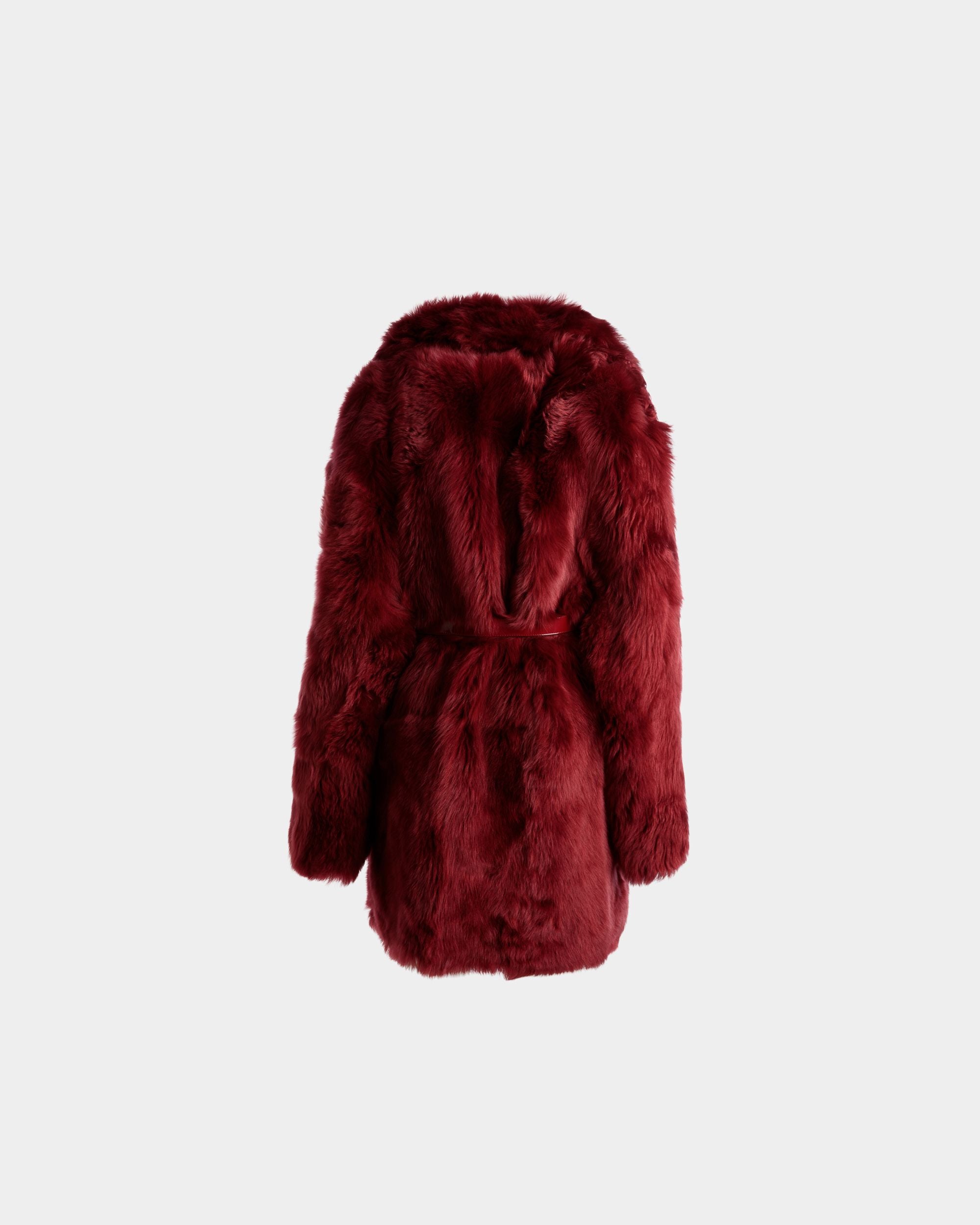 Veloursmantel Aus Rotem Leder - Damen - Bally - 07