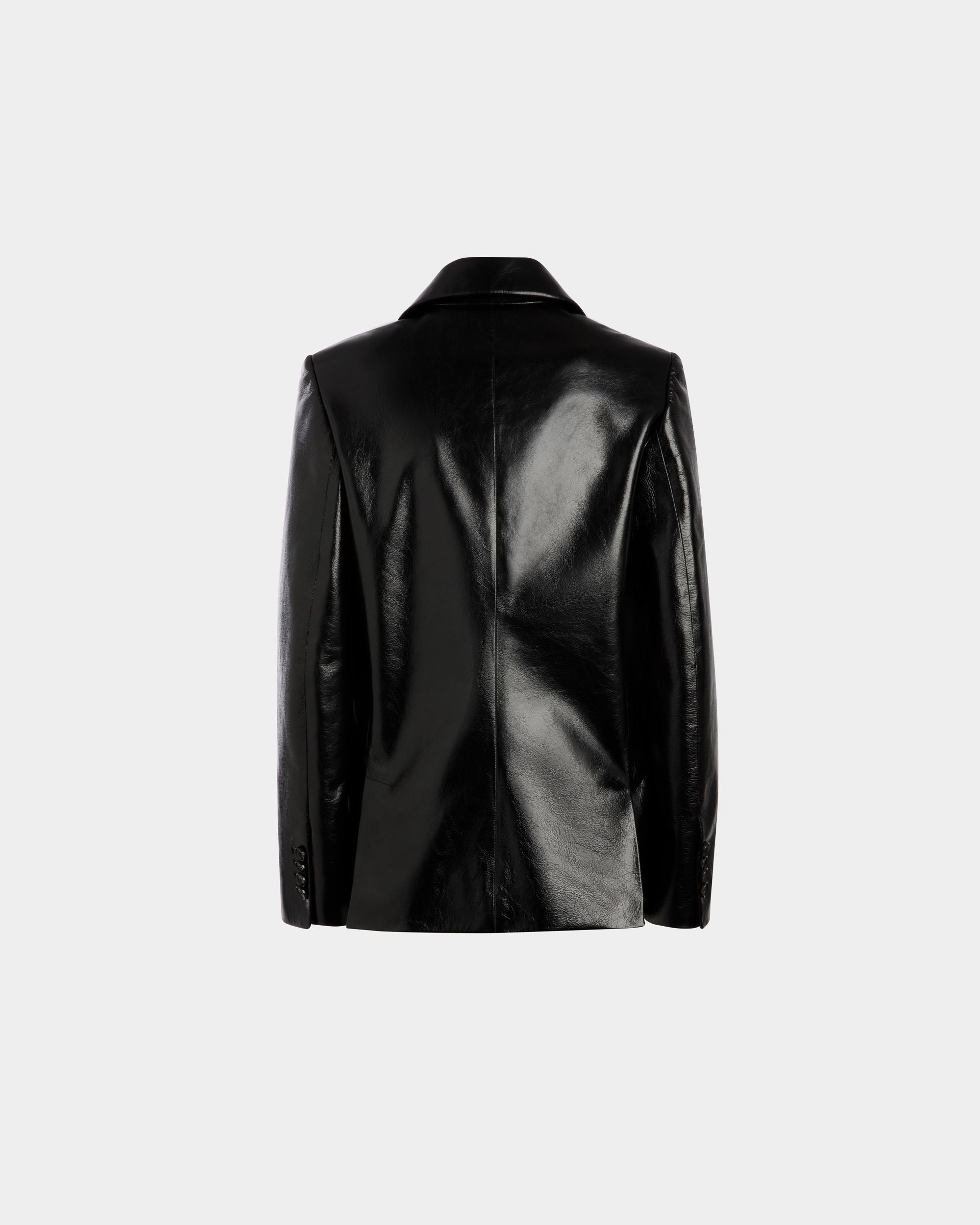 Einreihige Jacke Aus Leder In Schwarz - Damen - Bally - 07