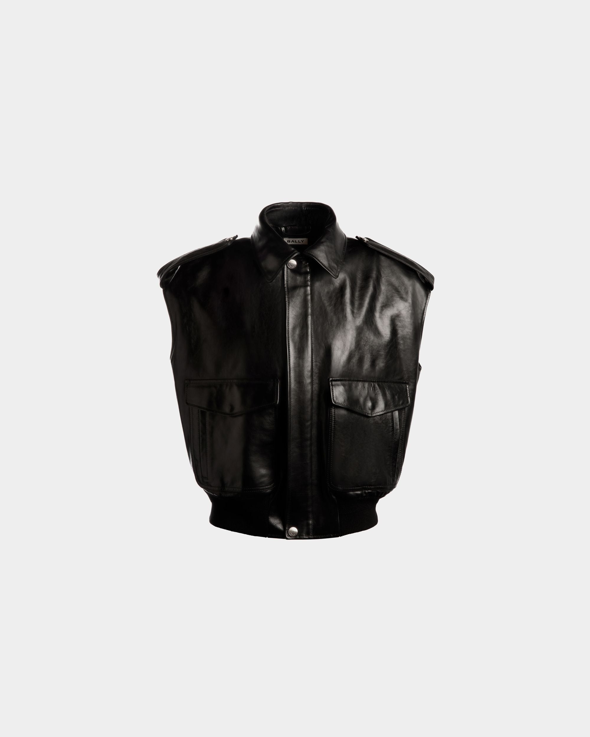 Weste Aus Leder In Schwarz - Damen - Bally - 01