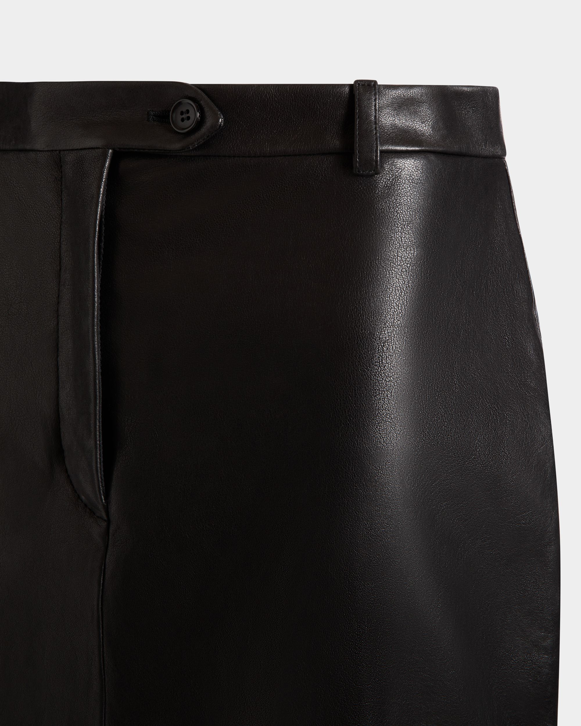 Langer Rock Aus Leder In Schwarz - Damen - Bally - 04