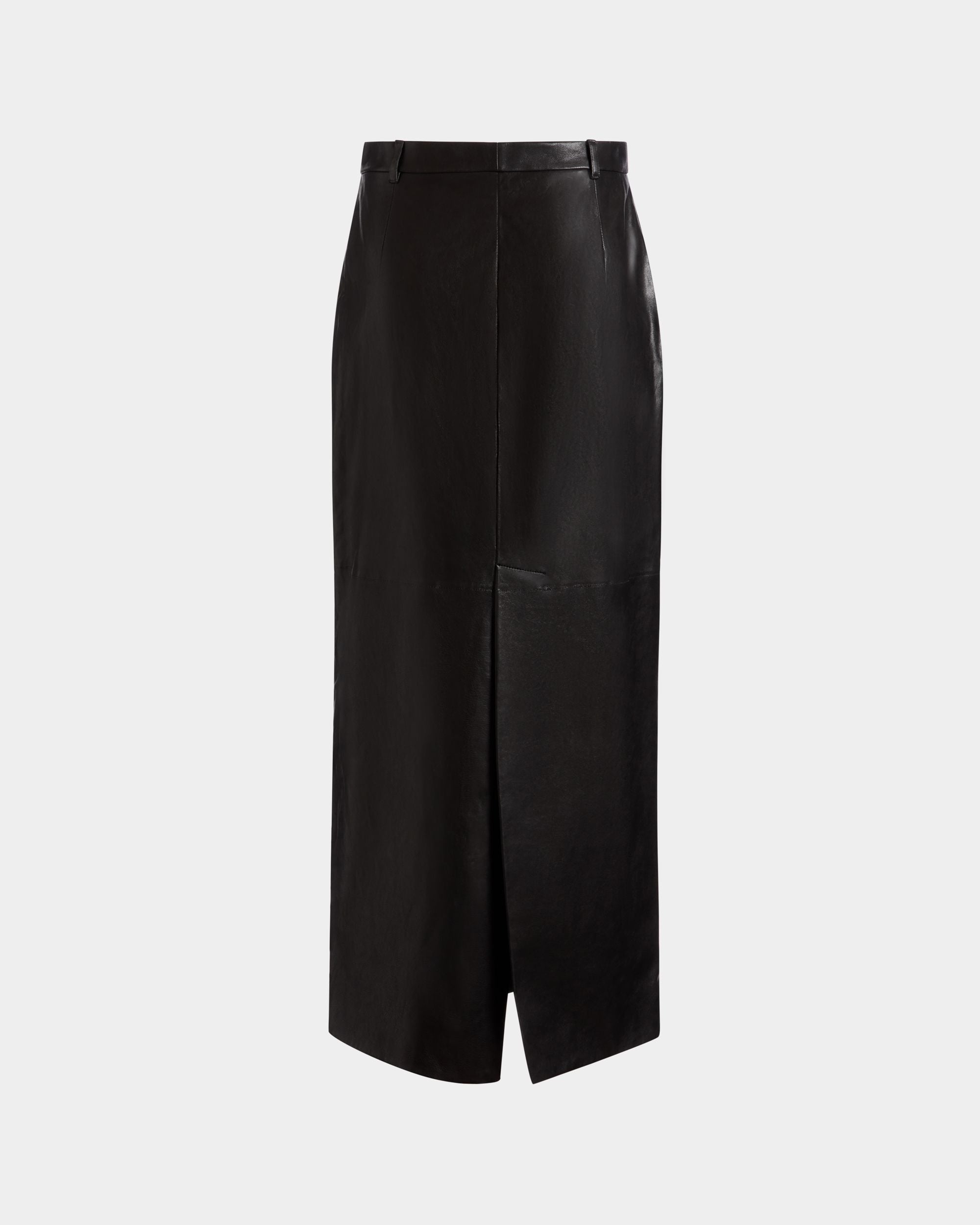 Langer Rock Aus Leder In Schwarz - Damen - Bally - 07