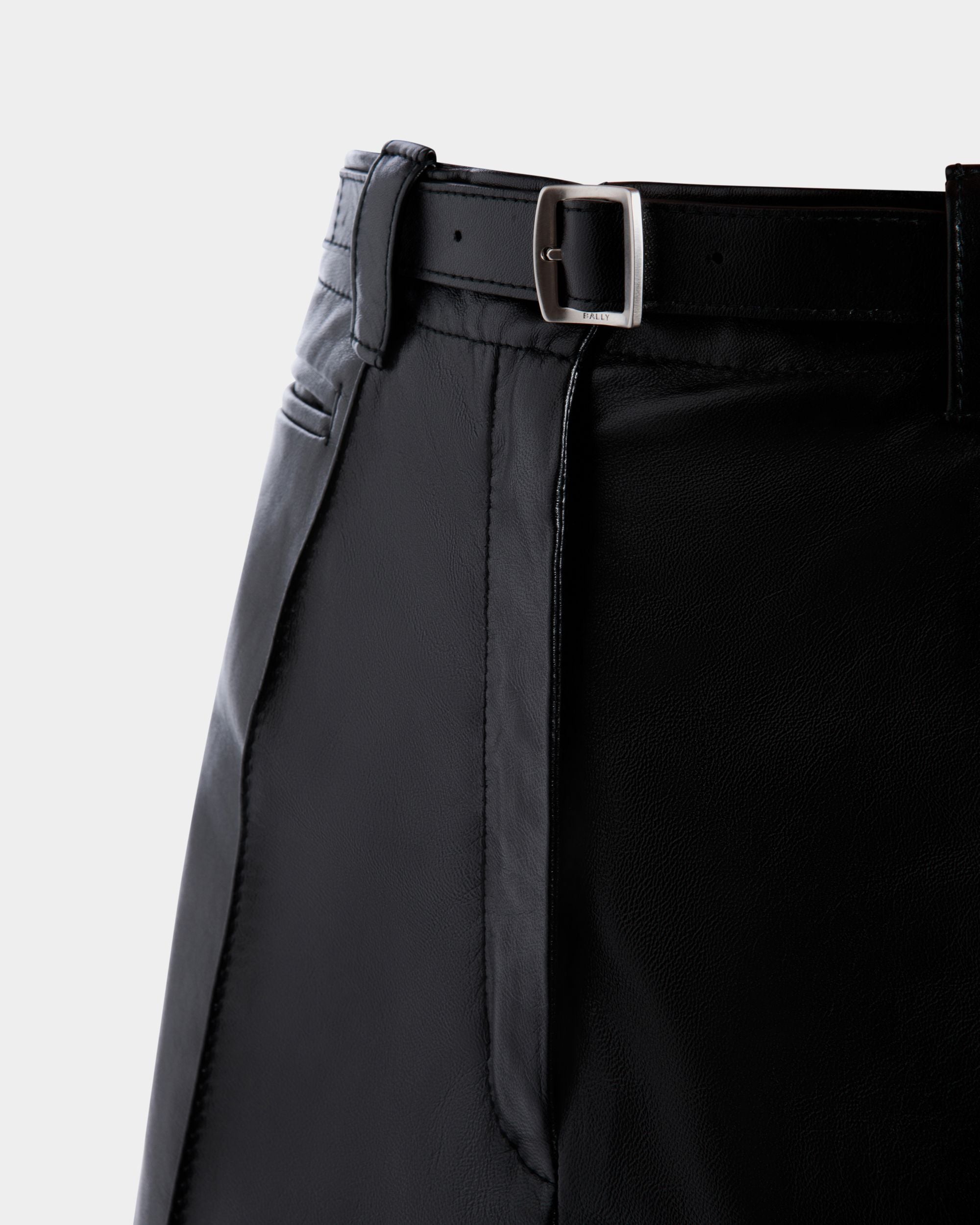 Leather Trousers In Black Lamb - Damen - Bally - 02