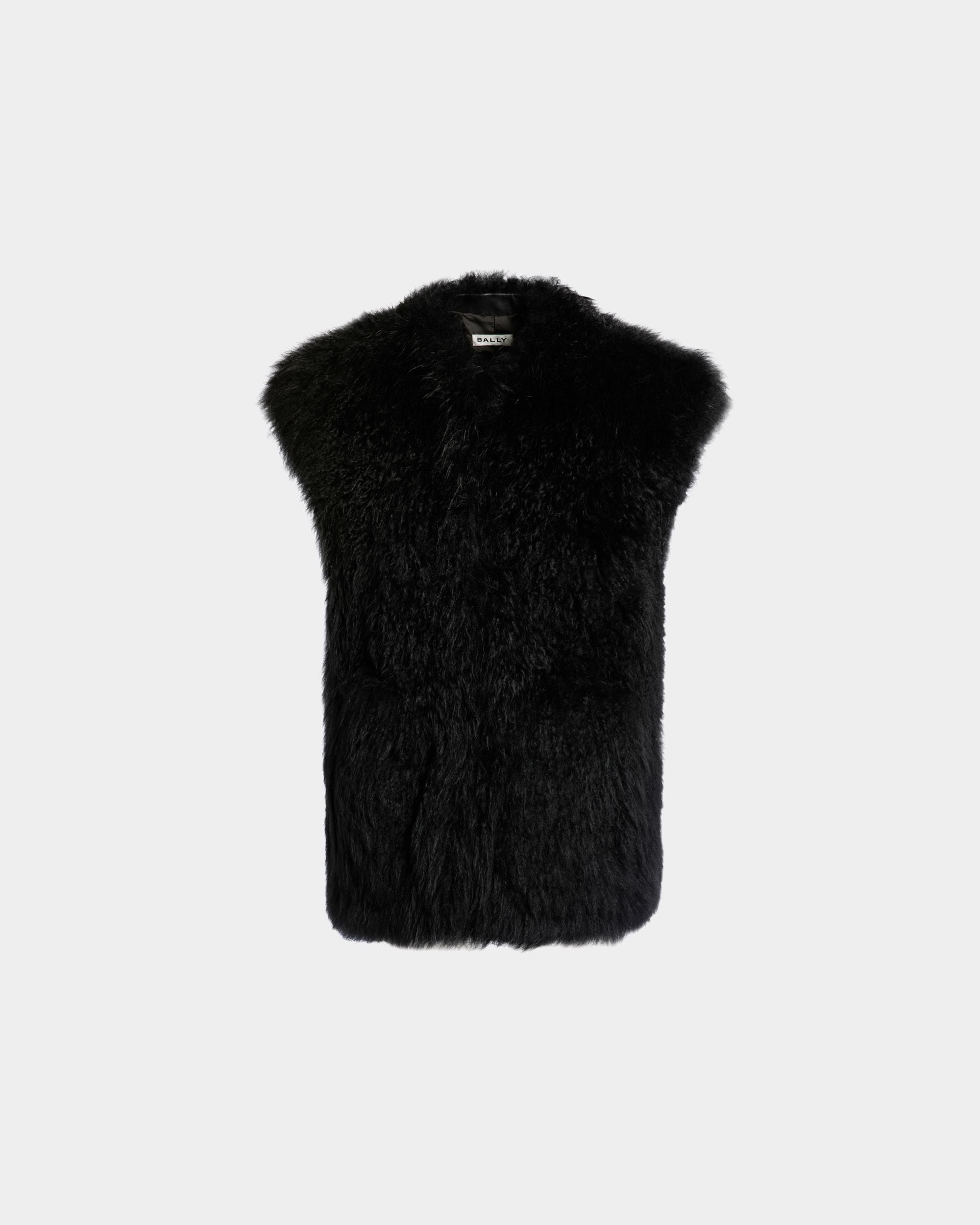 Winter Capsule Weste Aus Schwarzem Schaffell - Damen - Bally - 01