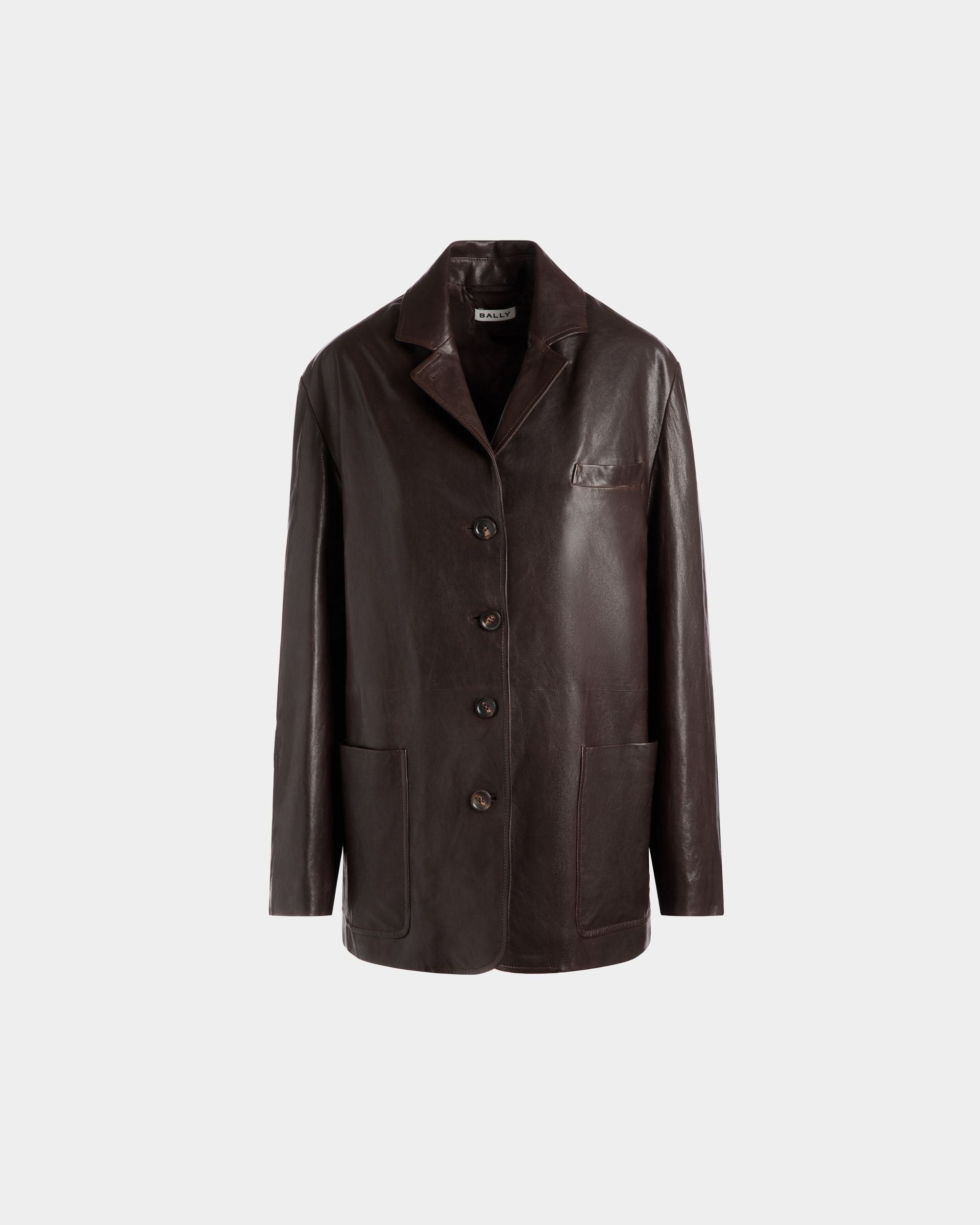 Blazer Aus Braunem Leder - Damen - Bally - 01
